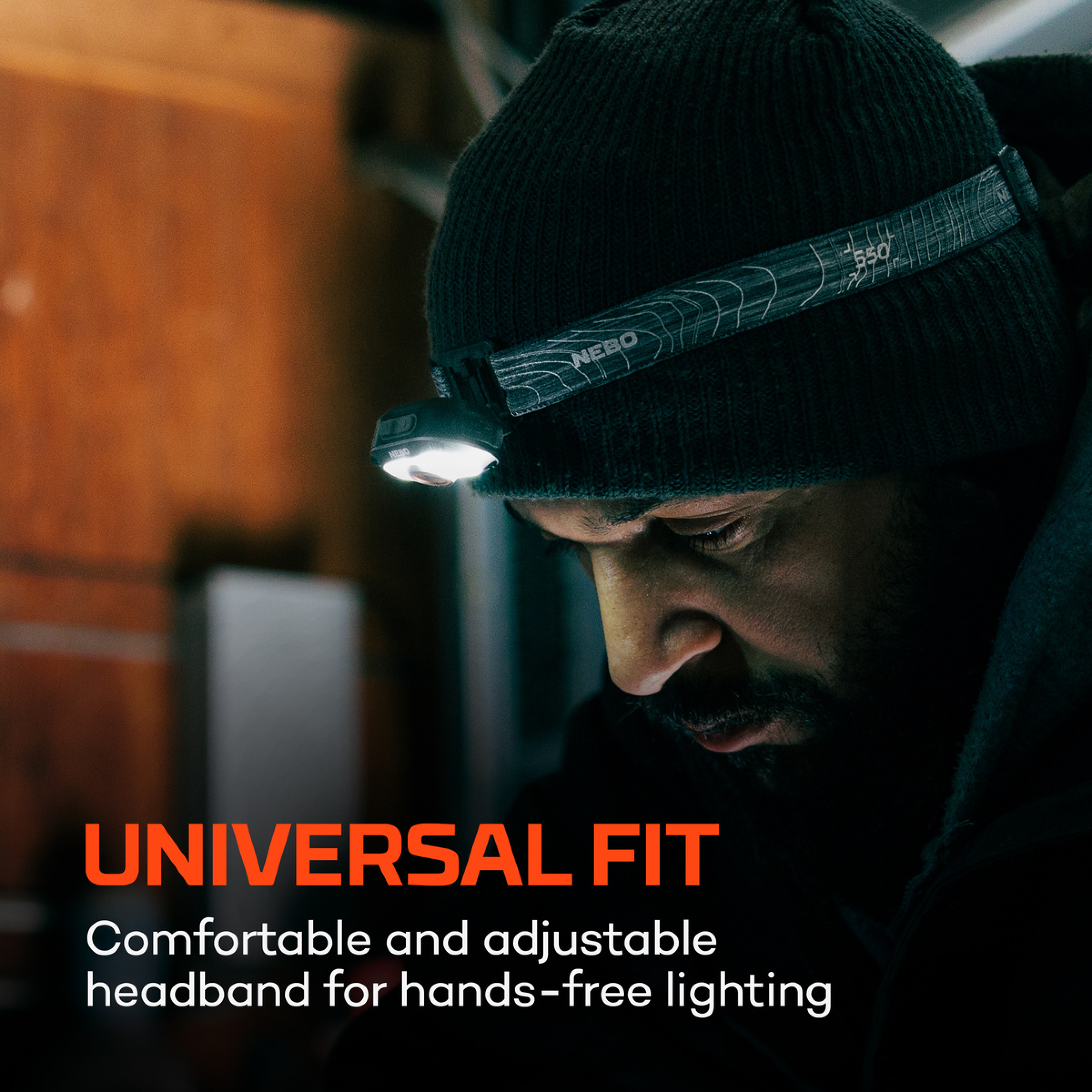 NEBO MYCRO 550 gray rechargeable headlamp, 550 lumens