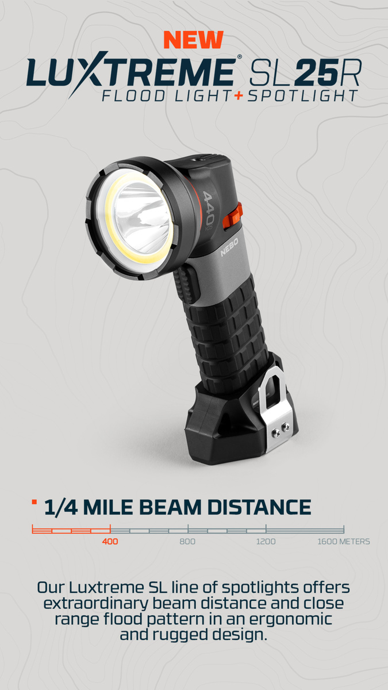 NEBO Spotlight LUXTREME SL25R rechargeable 500 lumens