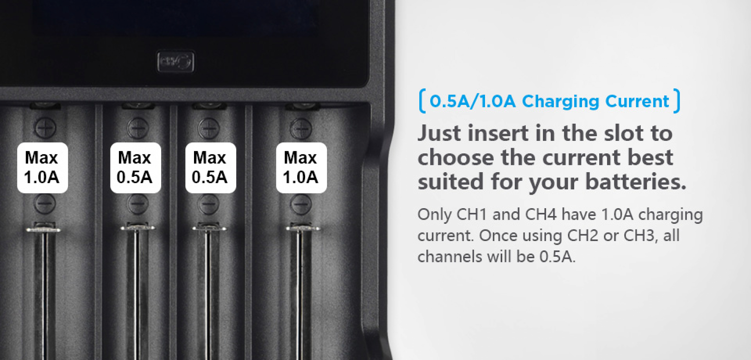 XTAR Charger VC4 Ladegerät für 4 x 18650 Li-Ion & Ni-MH Akkus