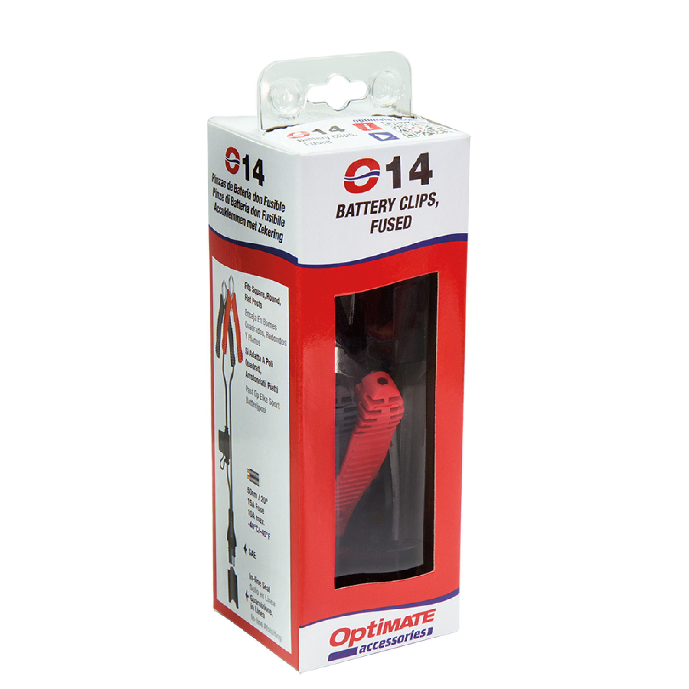 OptiMate CABLE O-14 - Battery clips (fused)