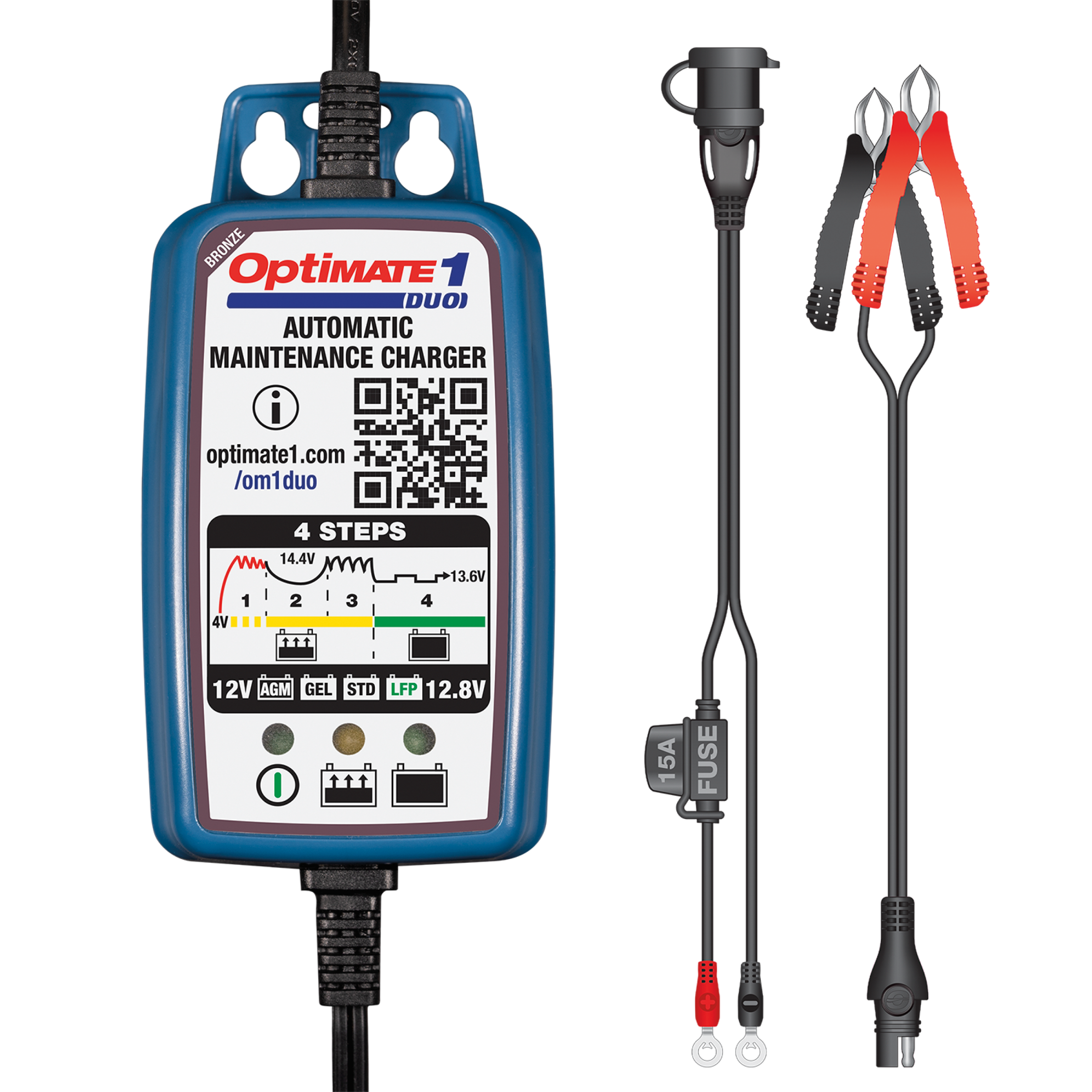 Optimate Charger 1 DUO 12V 0.6A TM402-D
