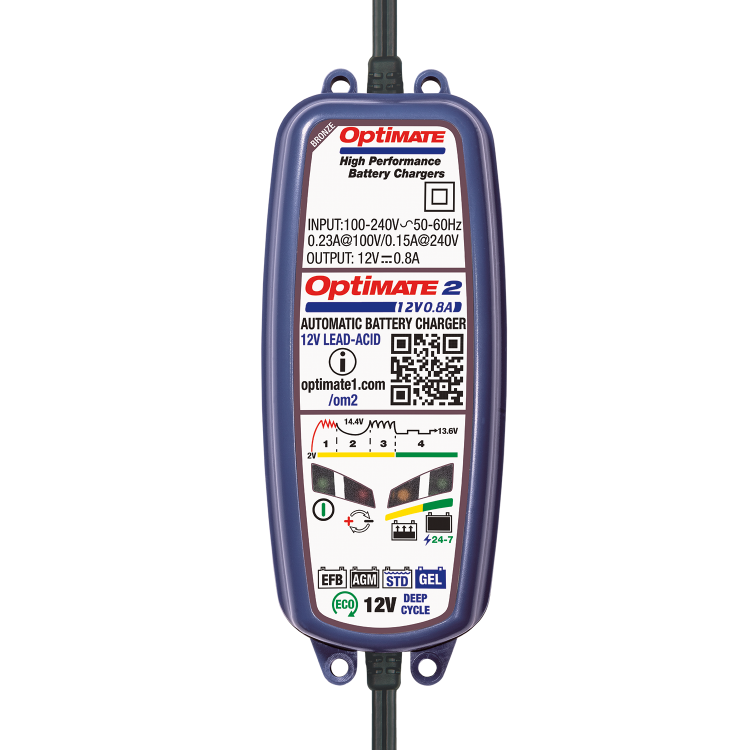 Optimate 2 Ladegerät - TM420 - 12V - 0.8A