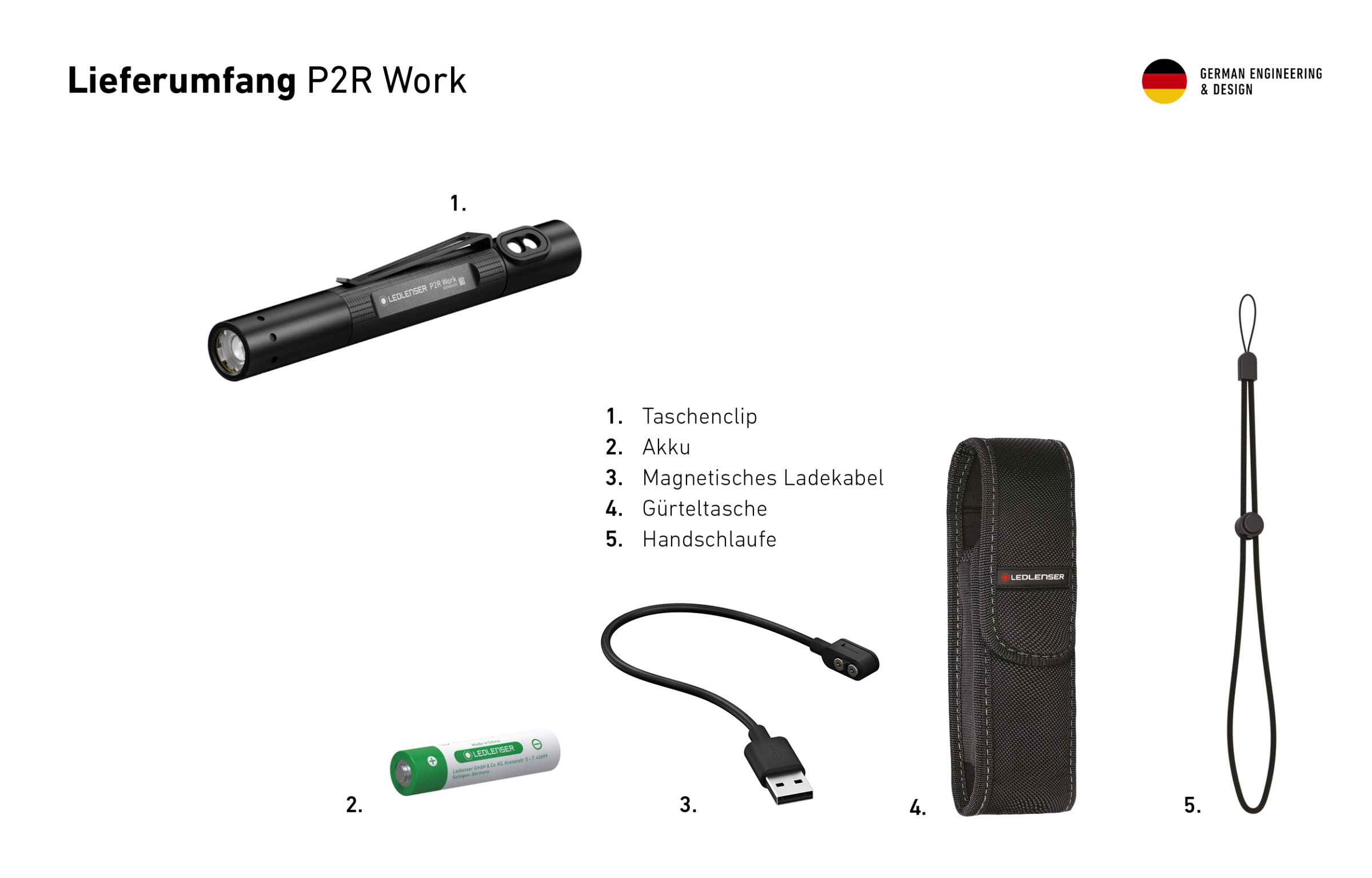 Led Lenser Penlight P2R Work inkl. Li-ion Akku