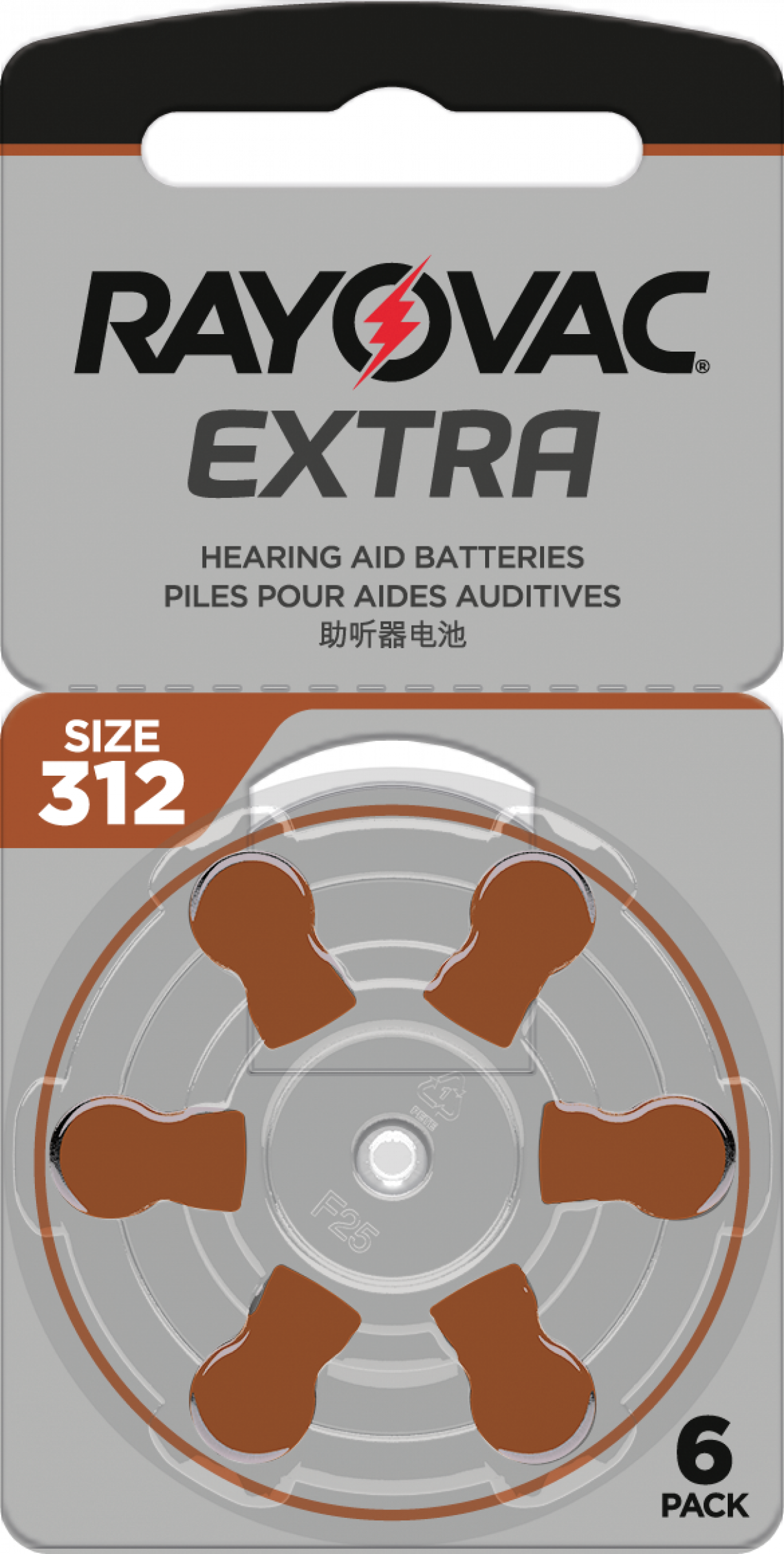 Rayovac Hörgerätebatterie Extra V312 - 6er Blister