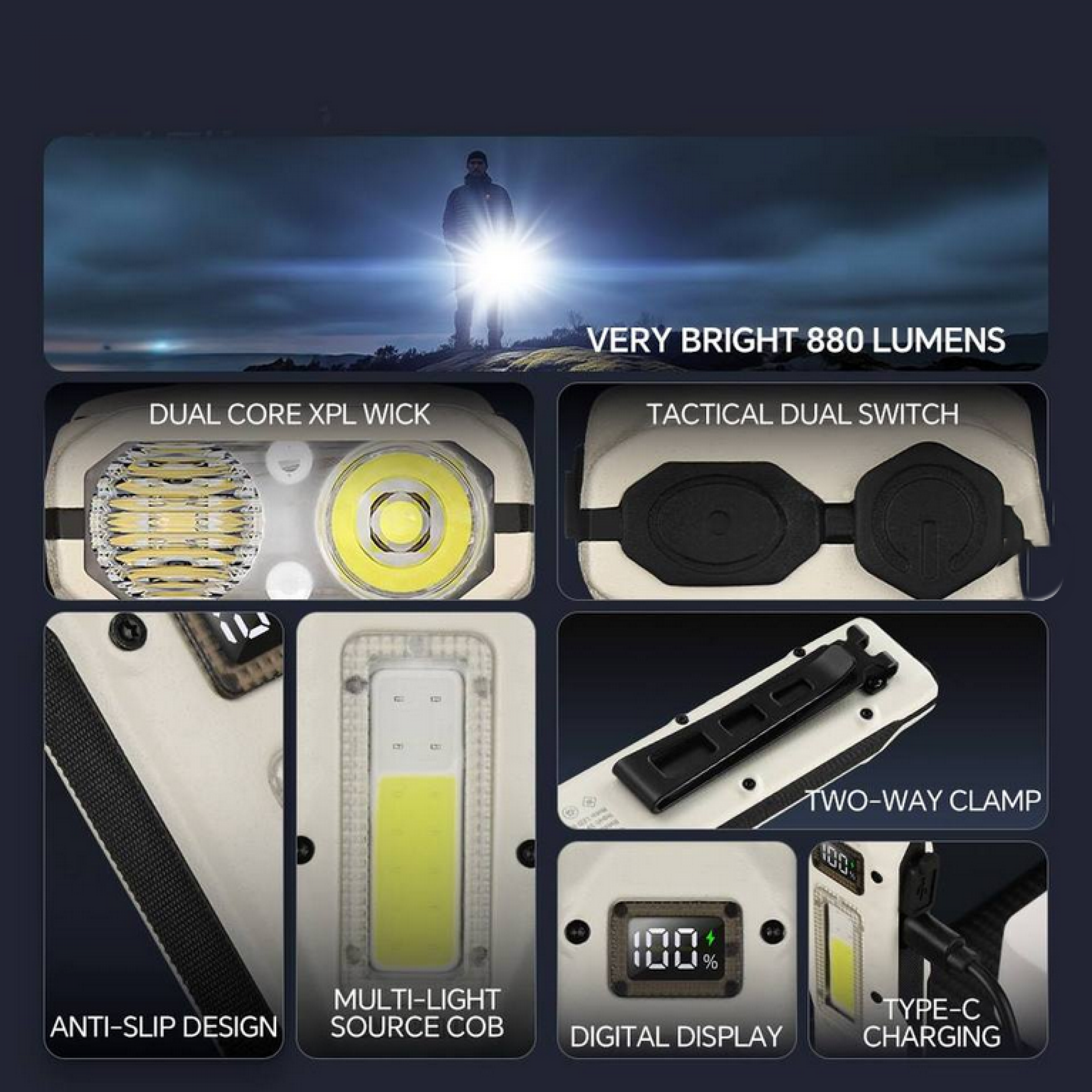 Infinio EDC Ultimate T3 RC Taschenlampe schwarz 880 Lumen