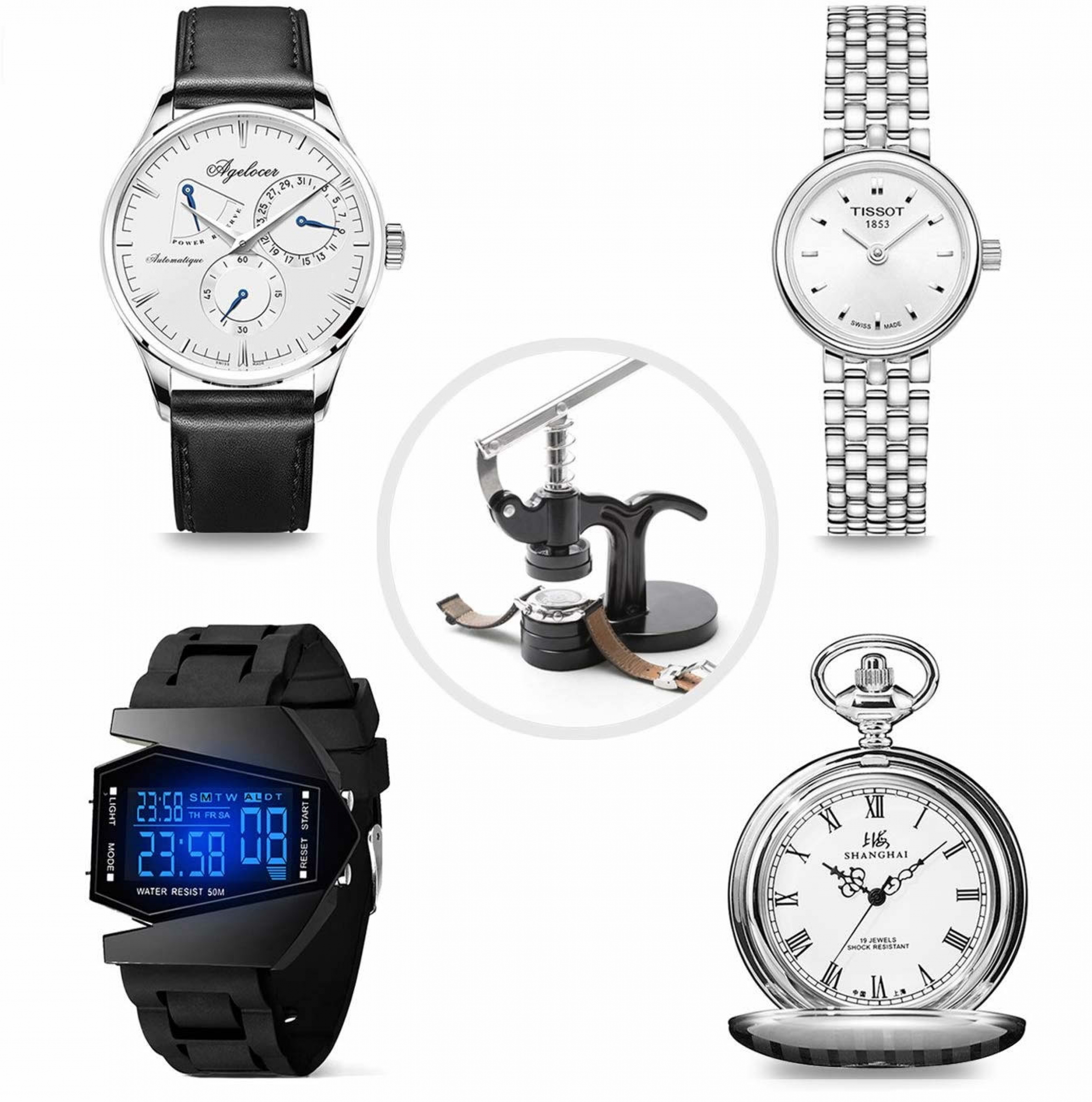 OEM worx Glas & Uhren- Bodeneinsatzzwinge für Uhrenbatteriewechsel