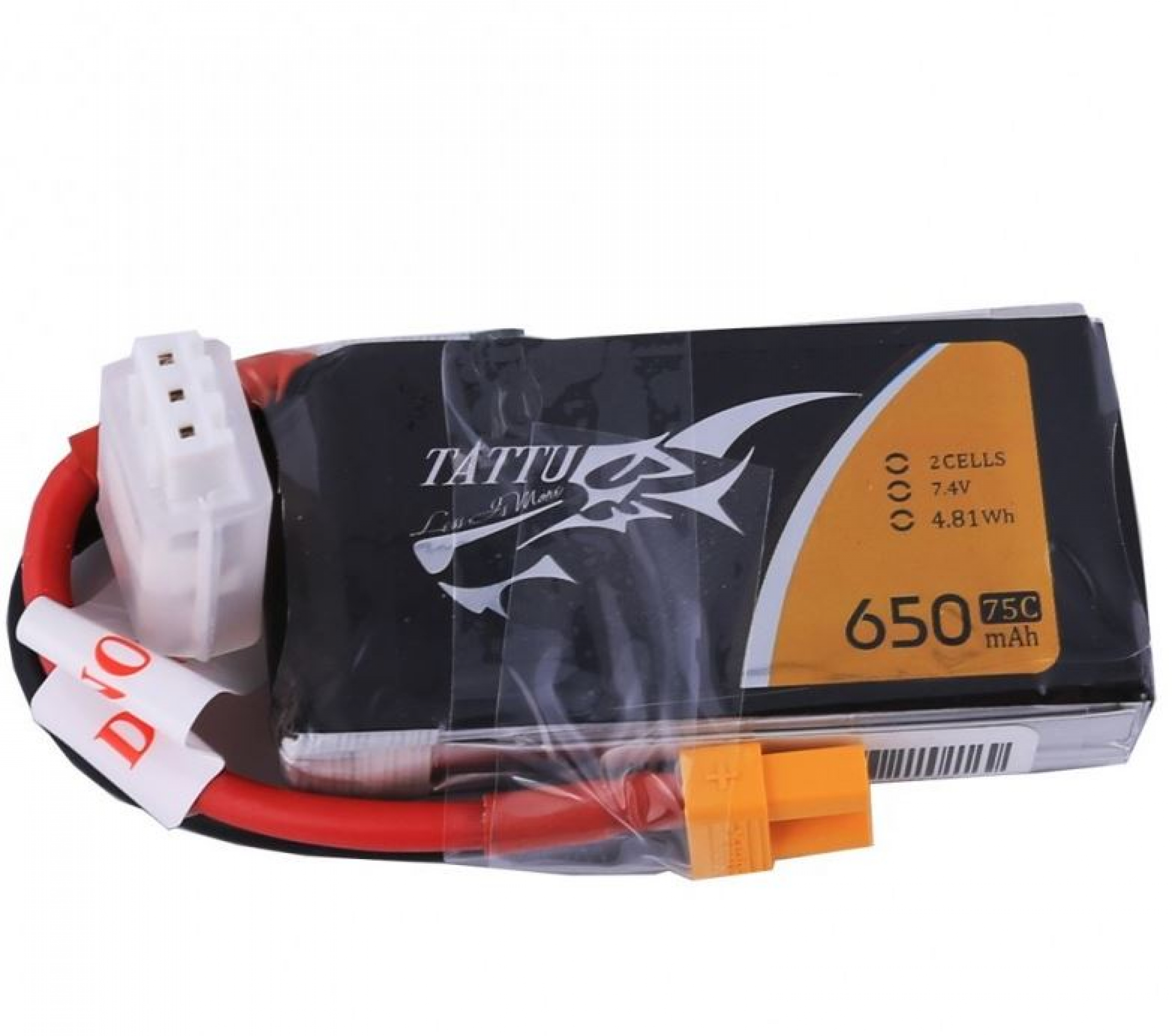 Tattu 650mAh 2S1P 75C 7.4V Lipo Akku mit XT30 Stecker
