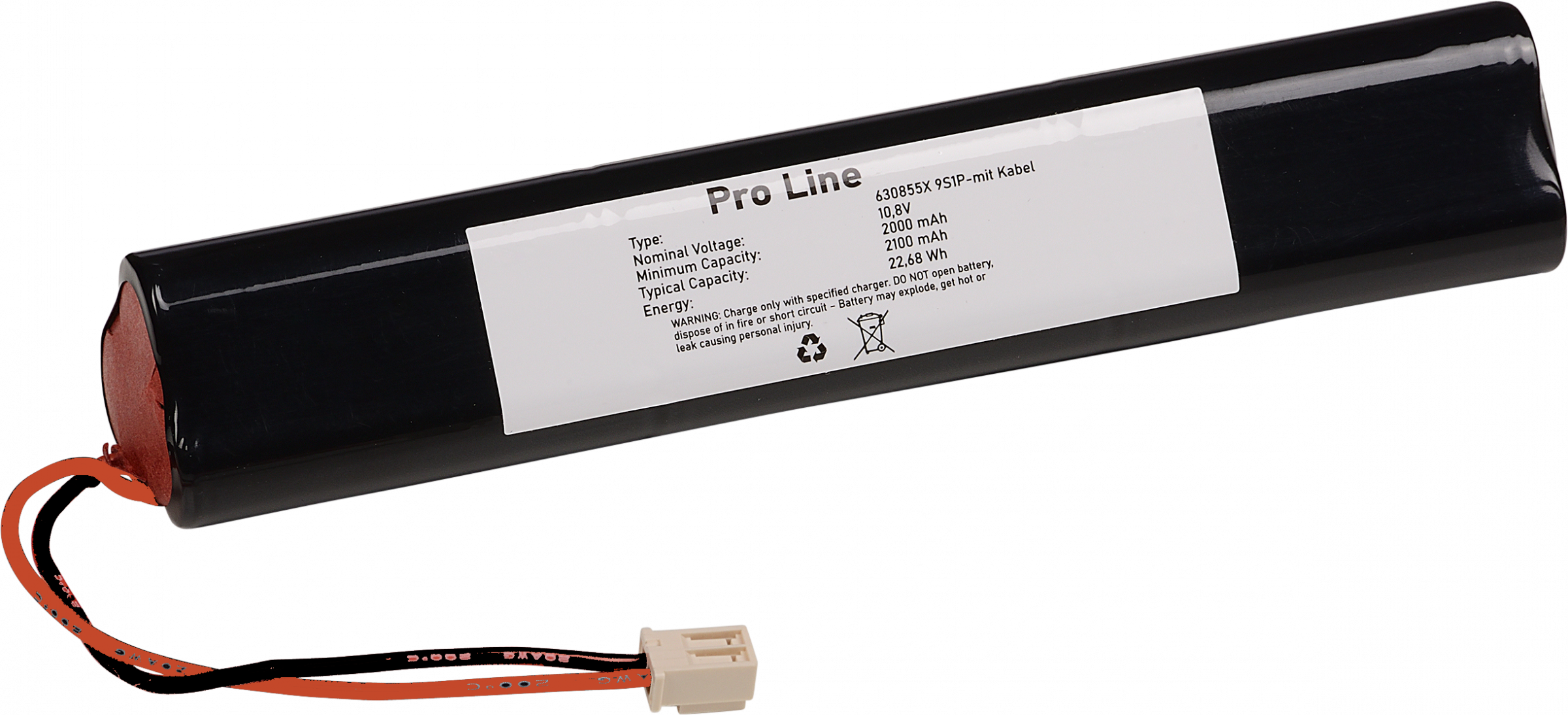 Infinio 9S1P Akkupack Velux Rollo Solar 10,8V 2,1 Ah inkl. Stecker