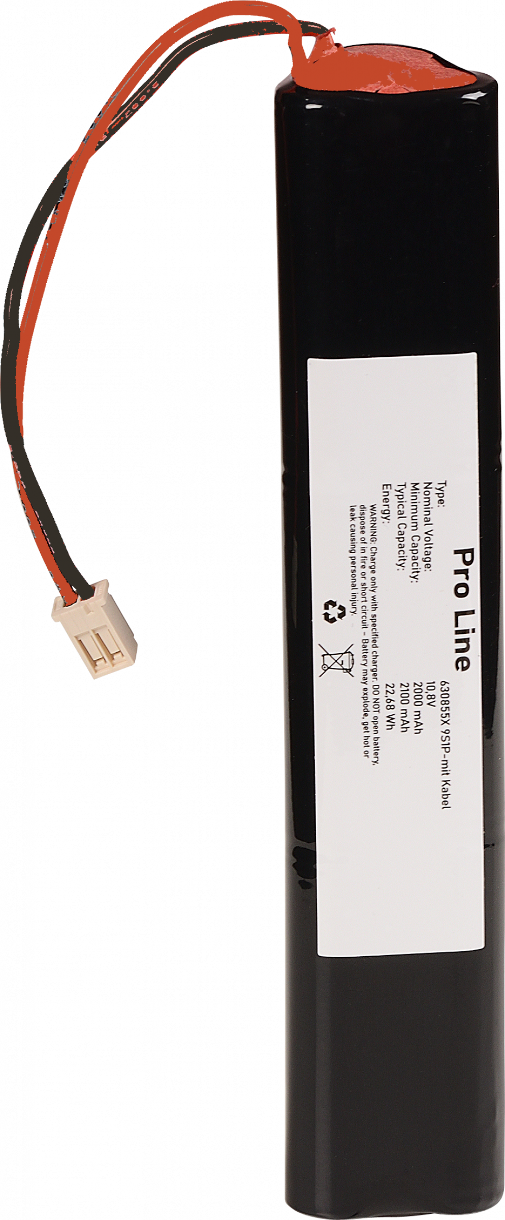 Infinio 9S1P Akkupack Velux Rollo Solar 10,8V 2,1 Ah inkl. Stecker