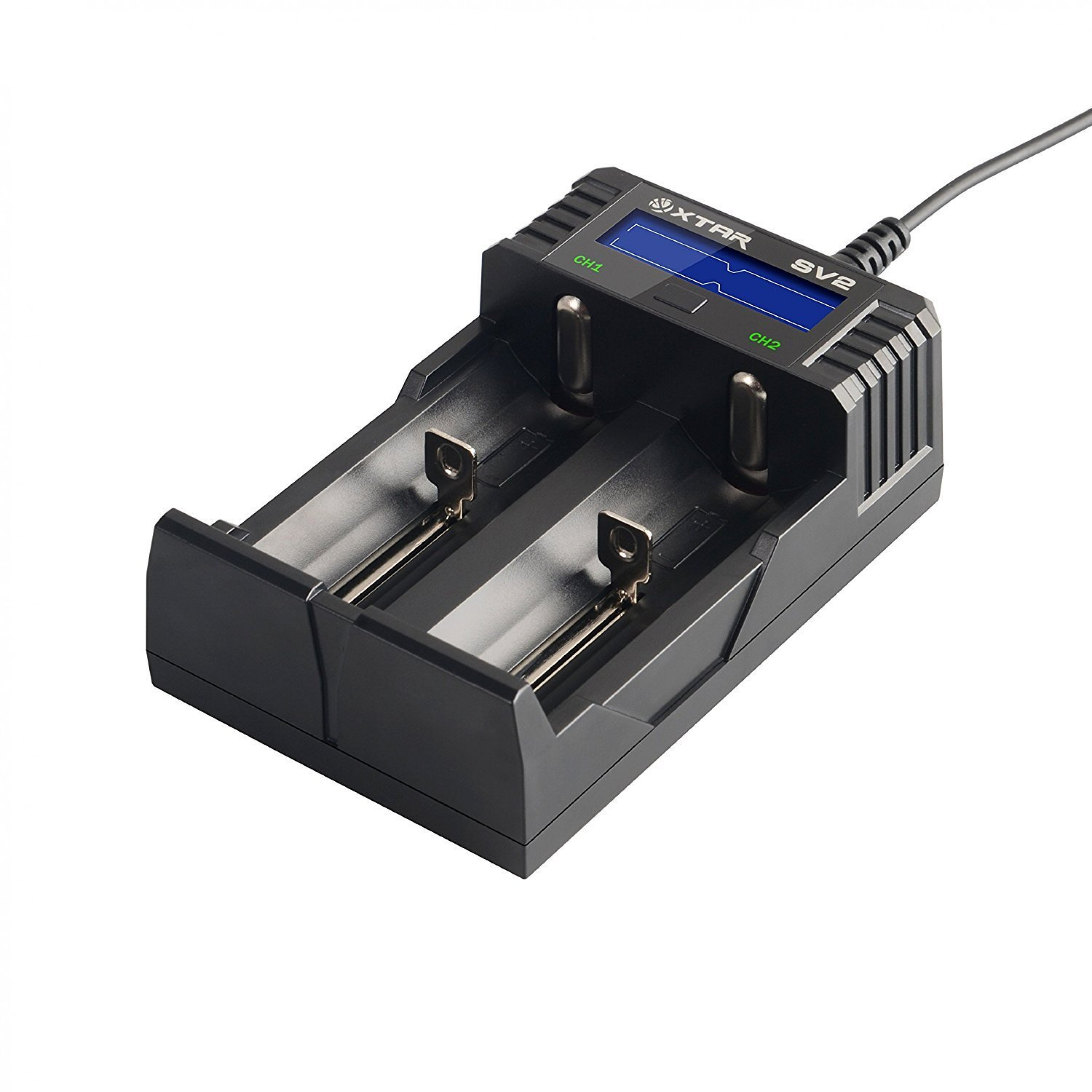 Xtar SV2 Ladegerät mit LCD Display für Li-Ion/Ni-MH Akku schwarz  2A Ladestrom