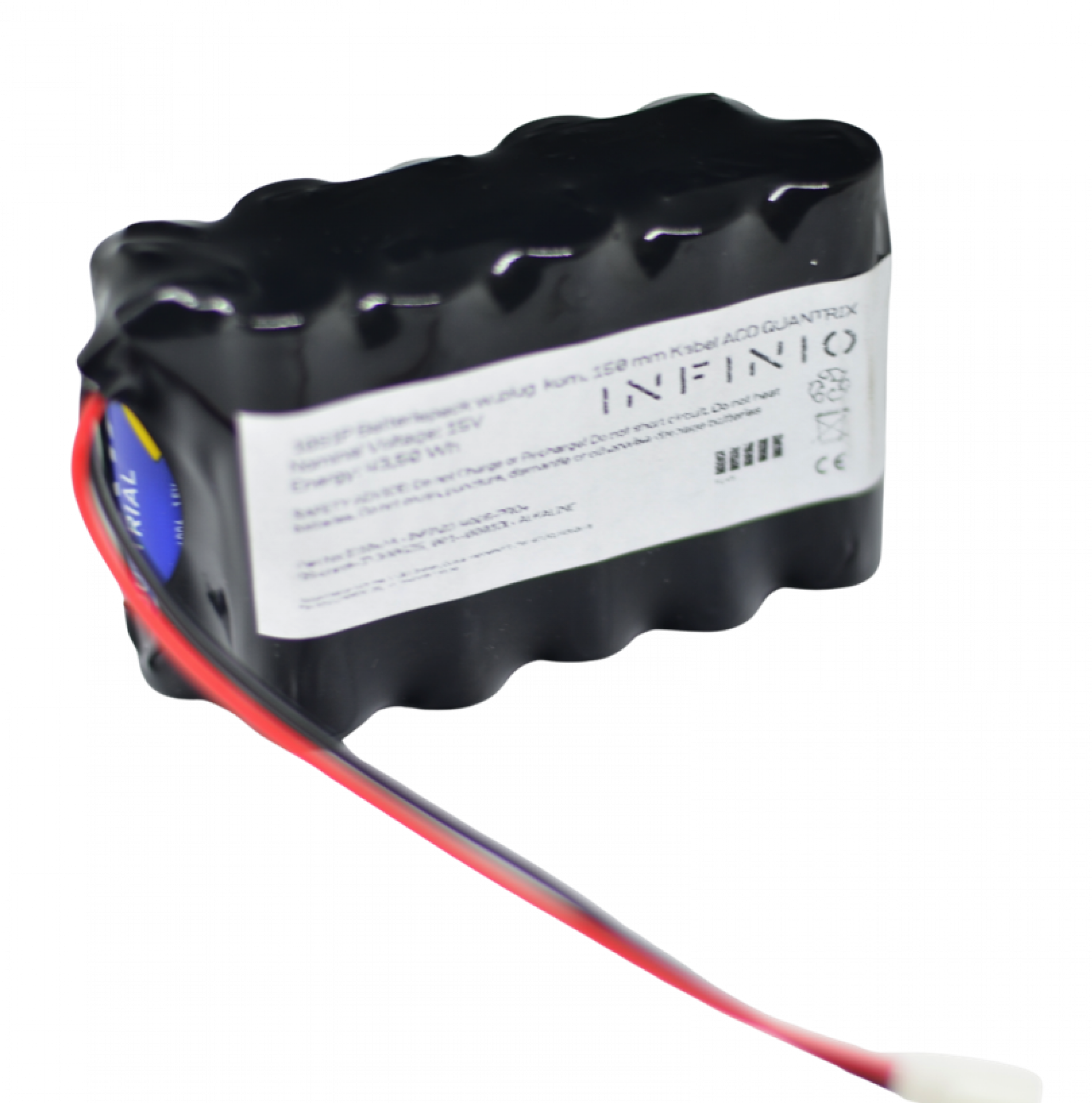 Batteriepack Alkaline mit Varta Industrial Pro Zellen inside -  15V 2970mAh F2x5 Mignon (AA) mit 150mm Kabel und Stecker – komaptibel zu ACO Quatrix K V 3.0