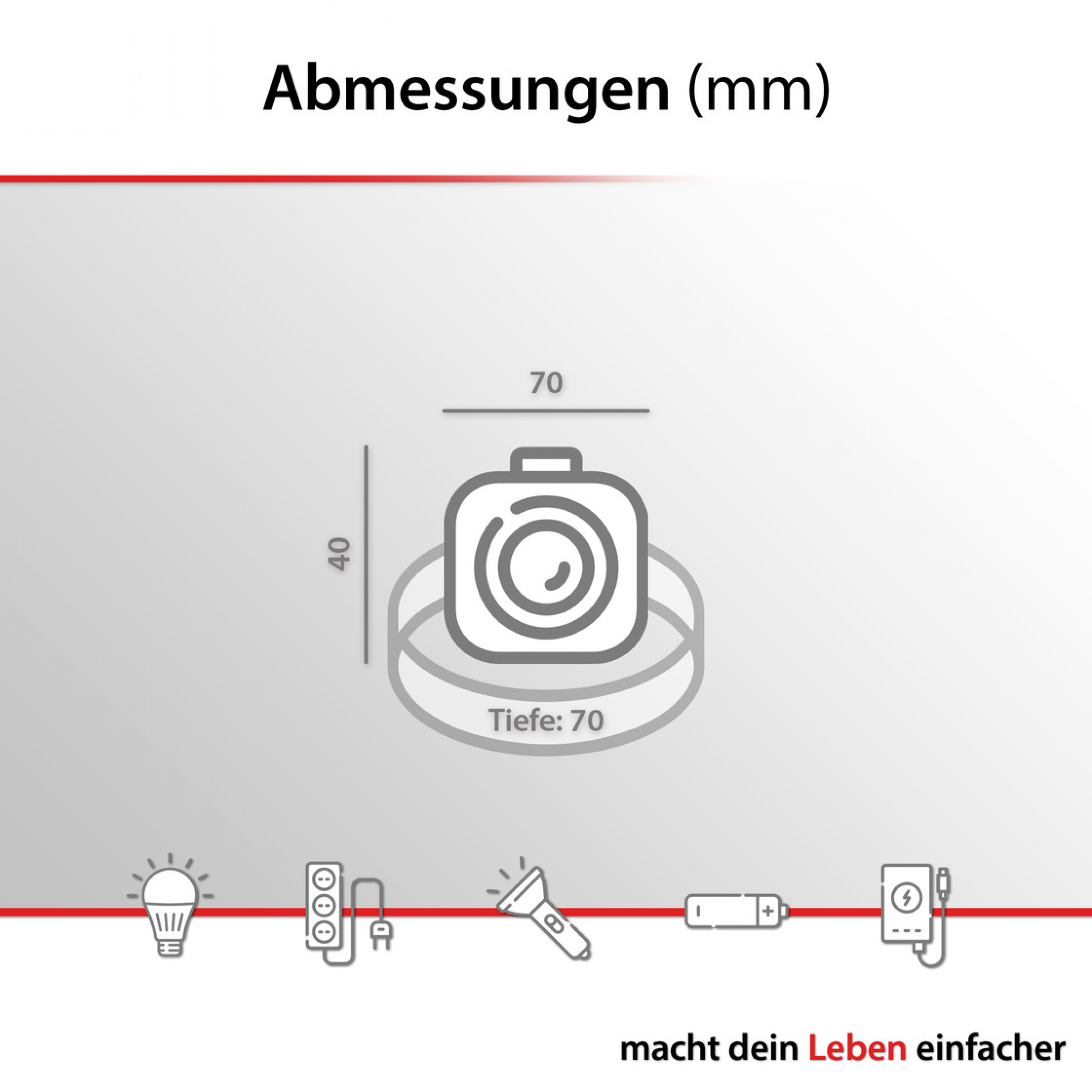 Camelion/Arcas AHL 9er LED Stirnleuchte inkl. Batterien