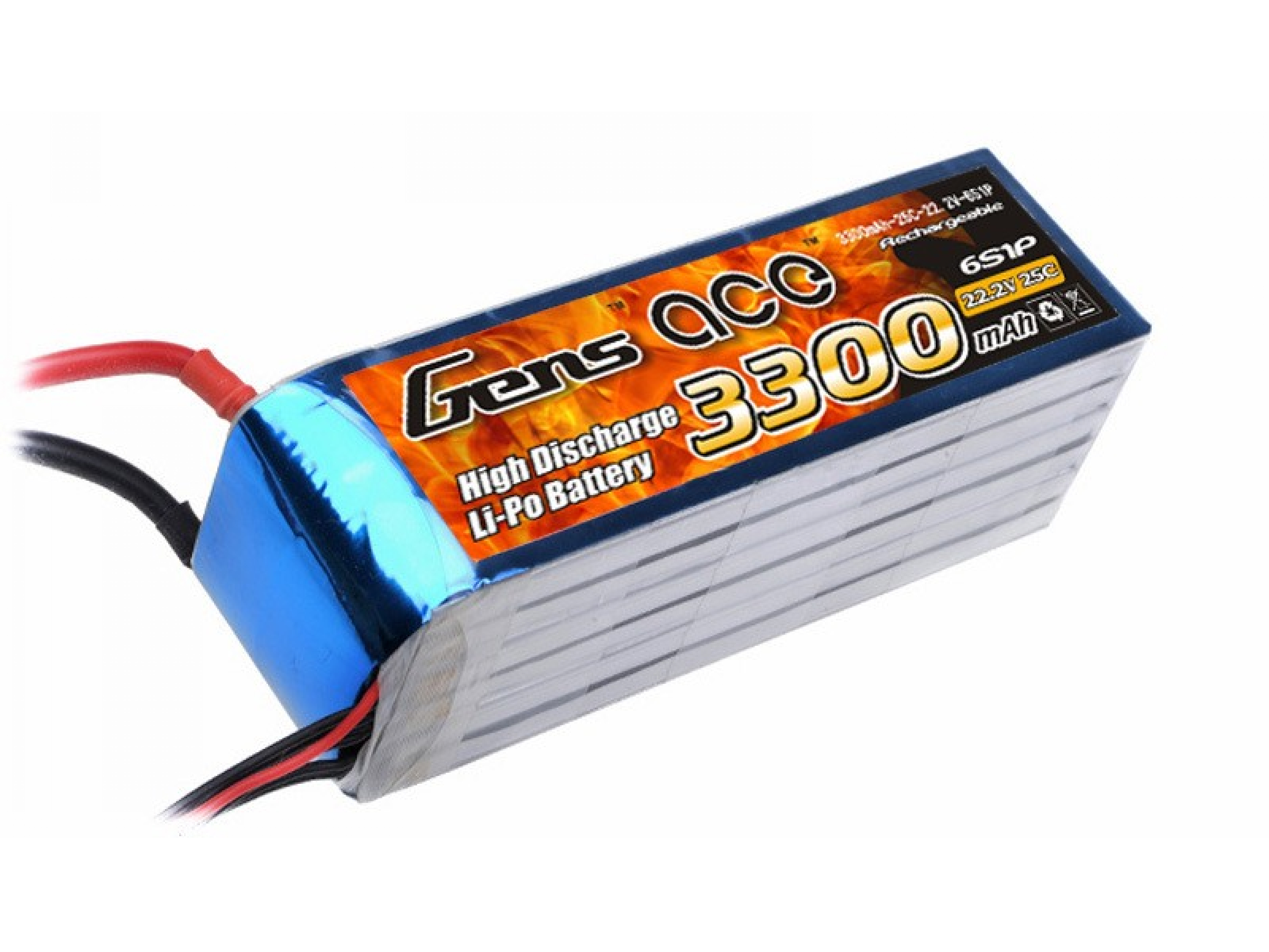 Grepow 3300mAh 22,2V 25C 6S1P Lipo Akku mit XT90 Stecker