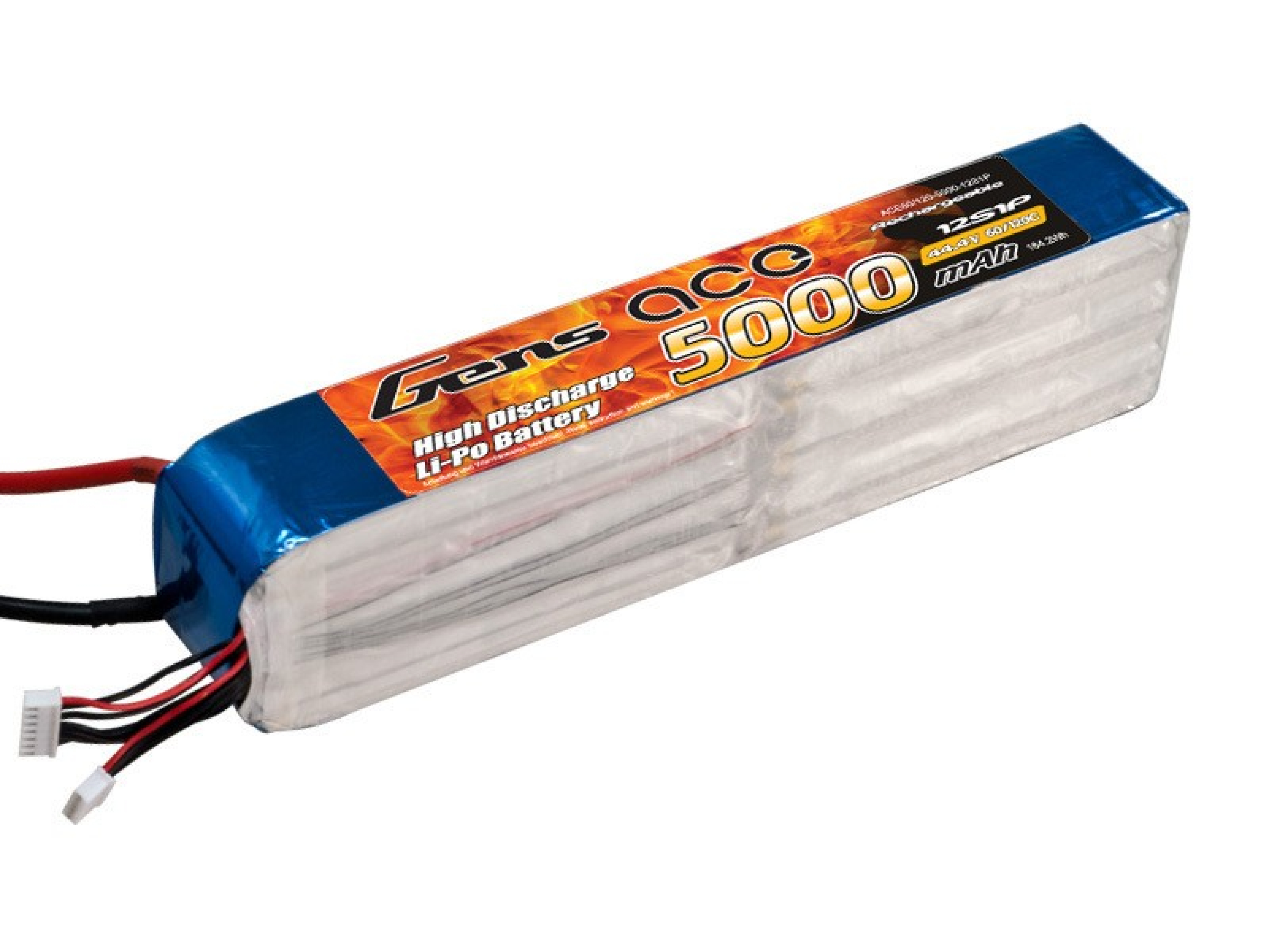 Grepow 5000mAh 60 / 120C 44,4V 12S1P Lipo-Akku mit EC5-Stecker