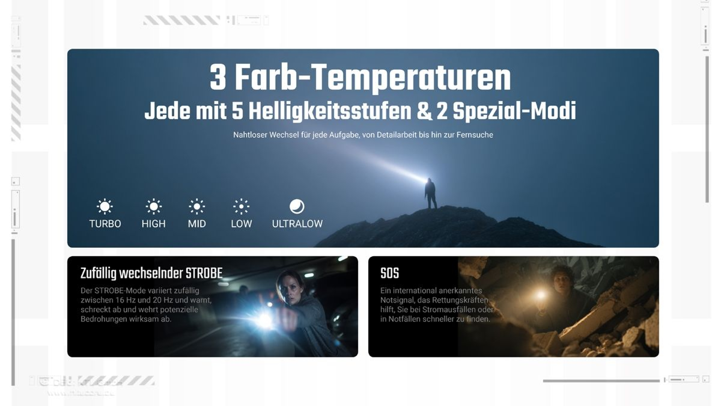 Nitecore Taschenlampe EDC07 1500 Lumen MCT schwarz