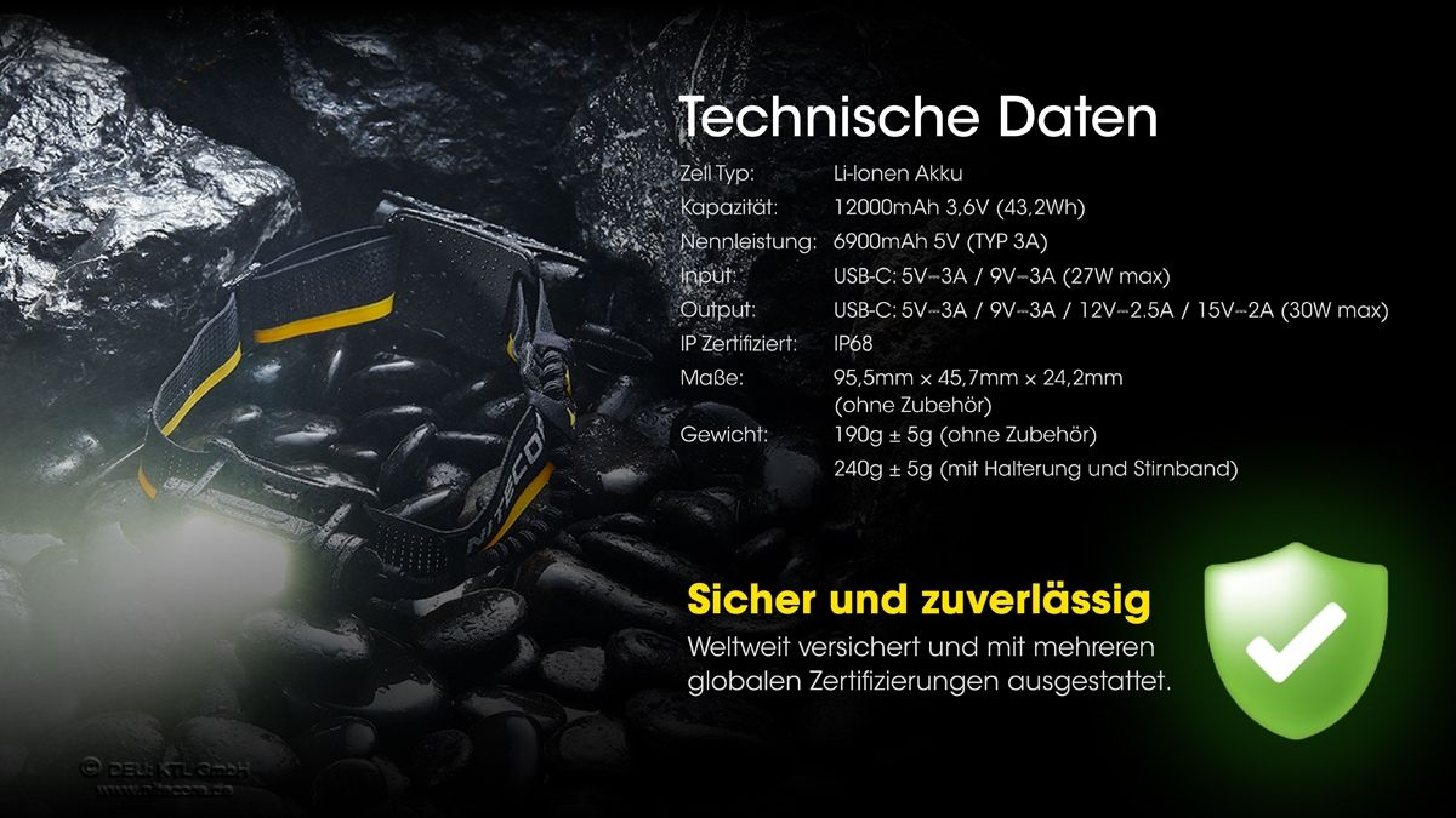 Nitecore CB12K KIT - Extension Kit für NU40, NU43, NU45, NU50, NU53, HC60 UHE, HC65 UHE, HC70 UHE