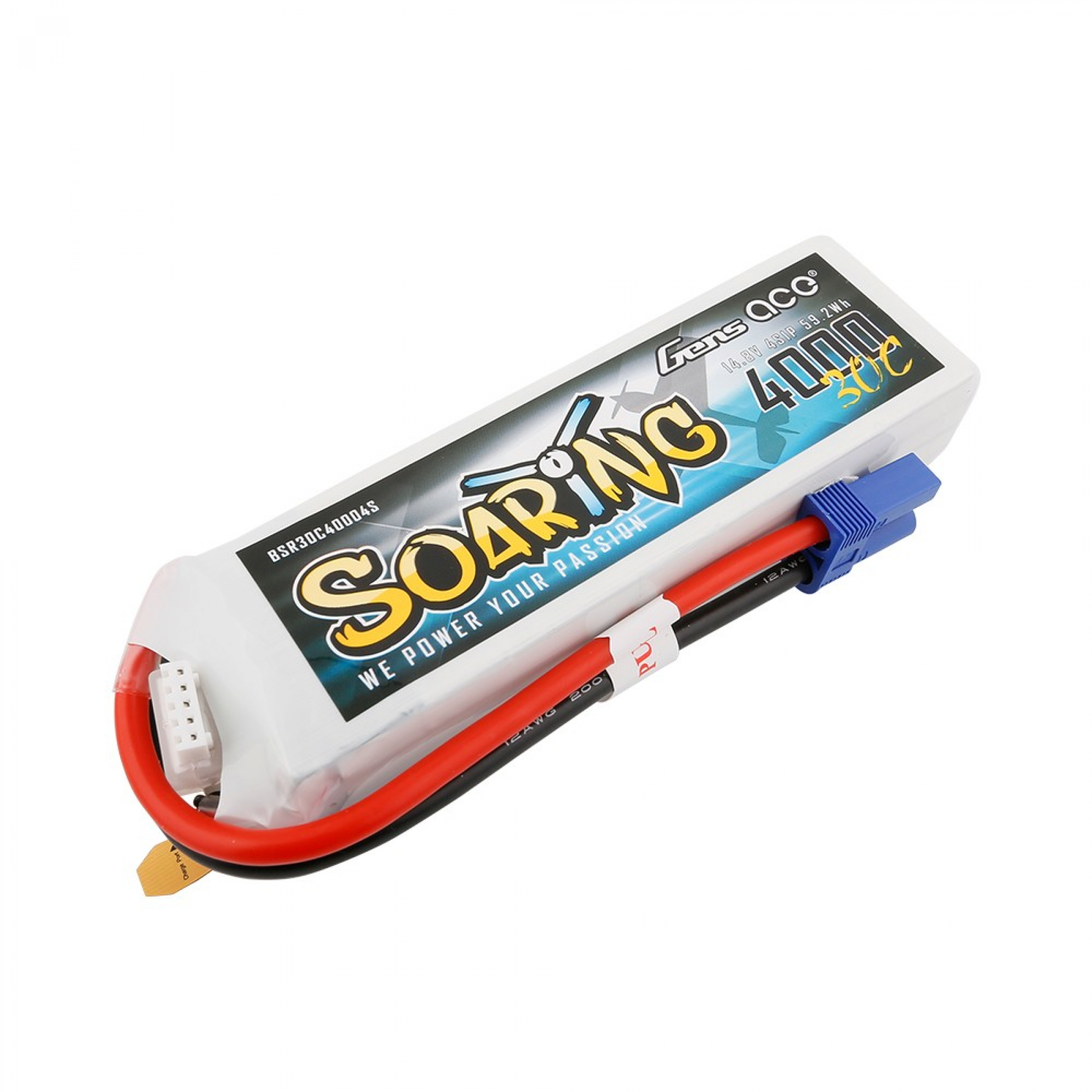 Grepow Soaring 4000mAh 14.8V 30C 4S1P Lipo battery with EC5 connector