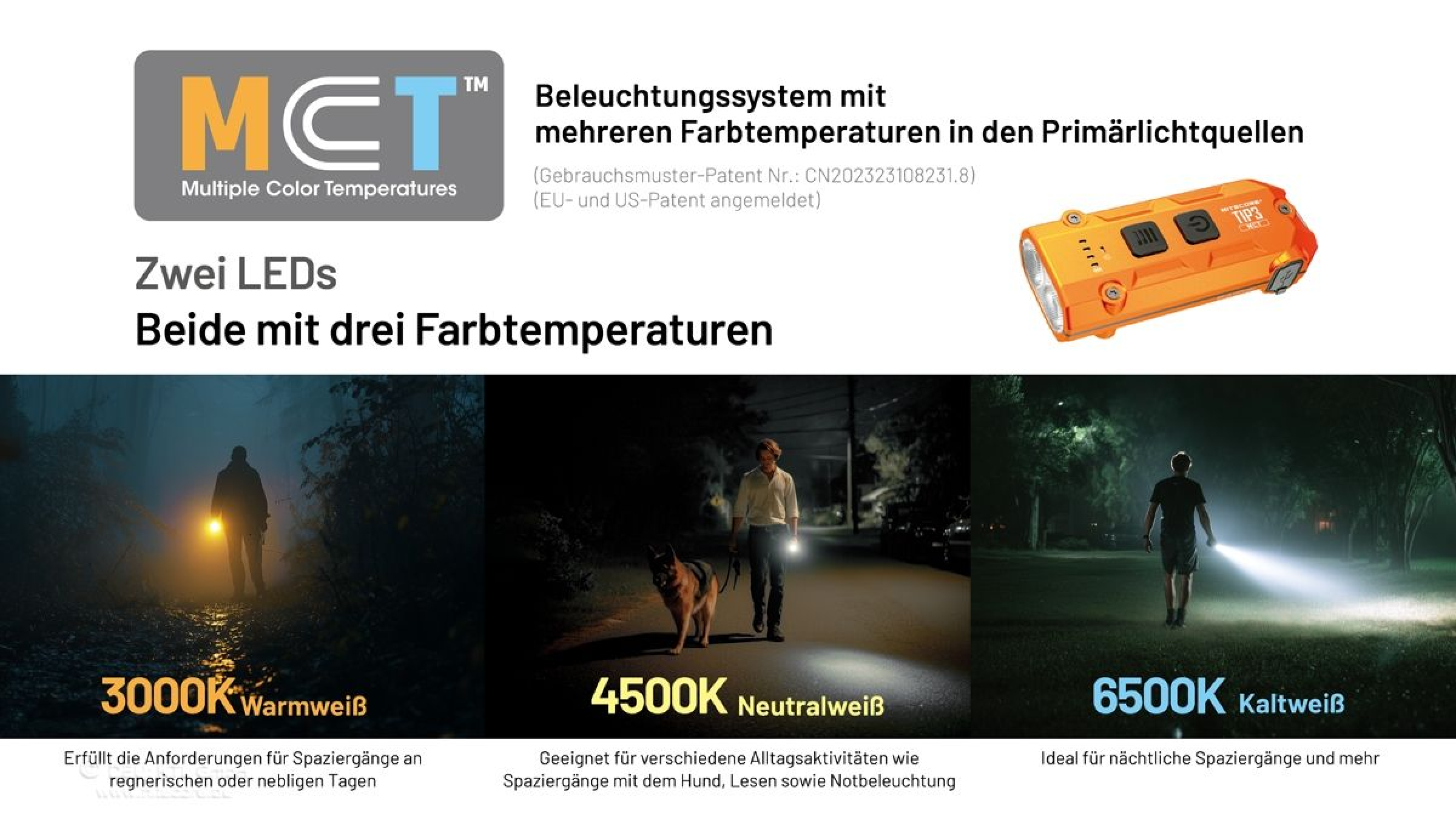 Nitecore Flashlight TIP3 MCT-LED 720 Lumens