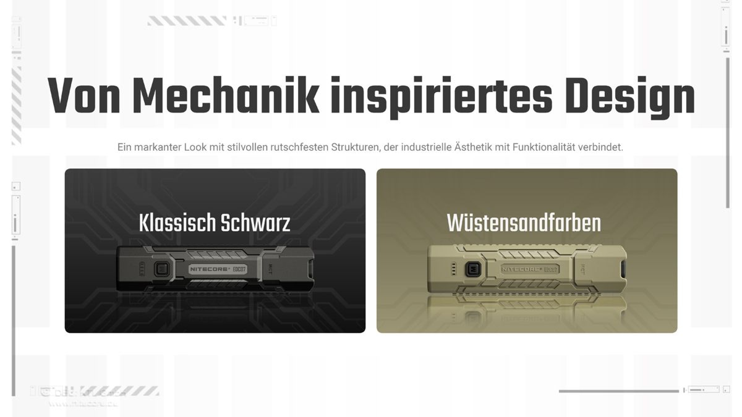 Nitecore Taschenlampe EDC07 1500 Lumen MCT schwarz