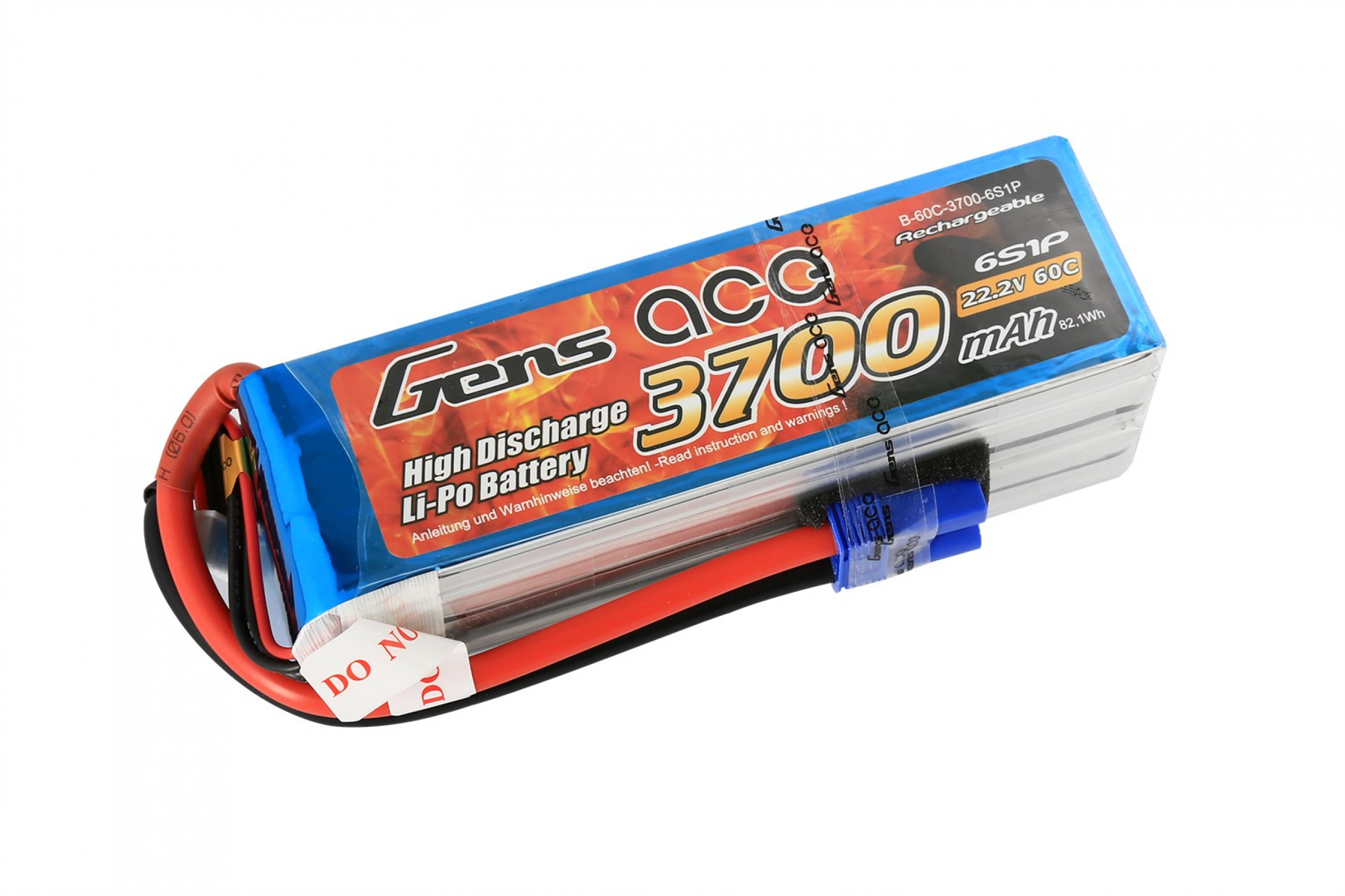 Grepow 3700mAh 22,2V 60C 6S1P Lipo Akku mit EC5-Stecker