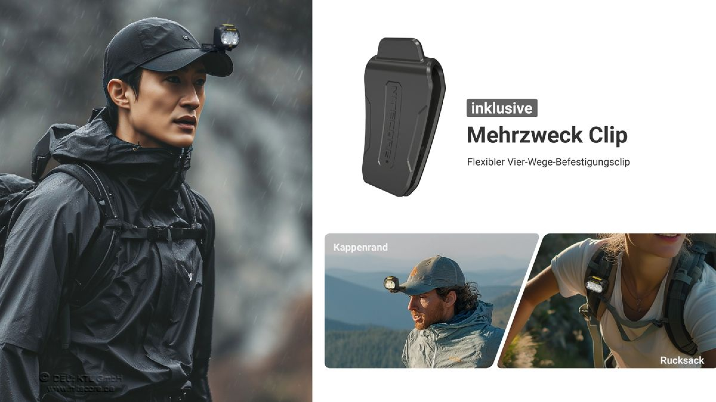 Nitecore Stirnleuchte UT27 MCT - 800 Lumen, MCT, inkl. HLB1500