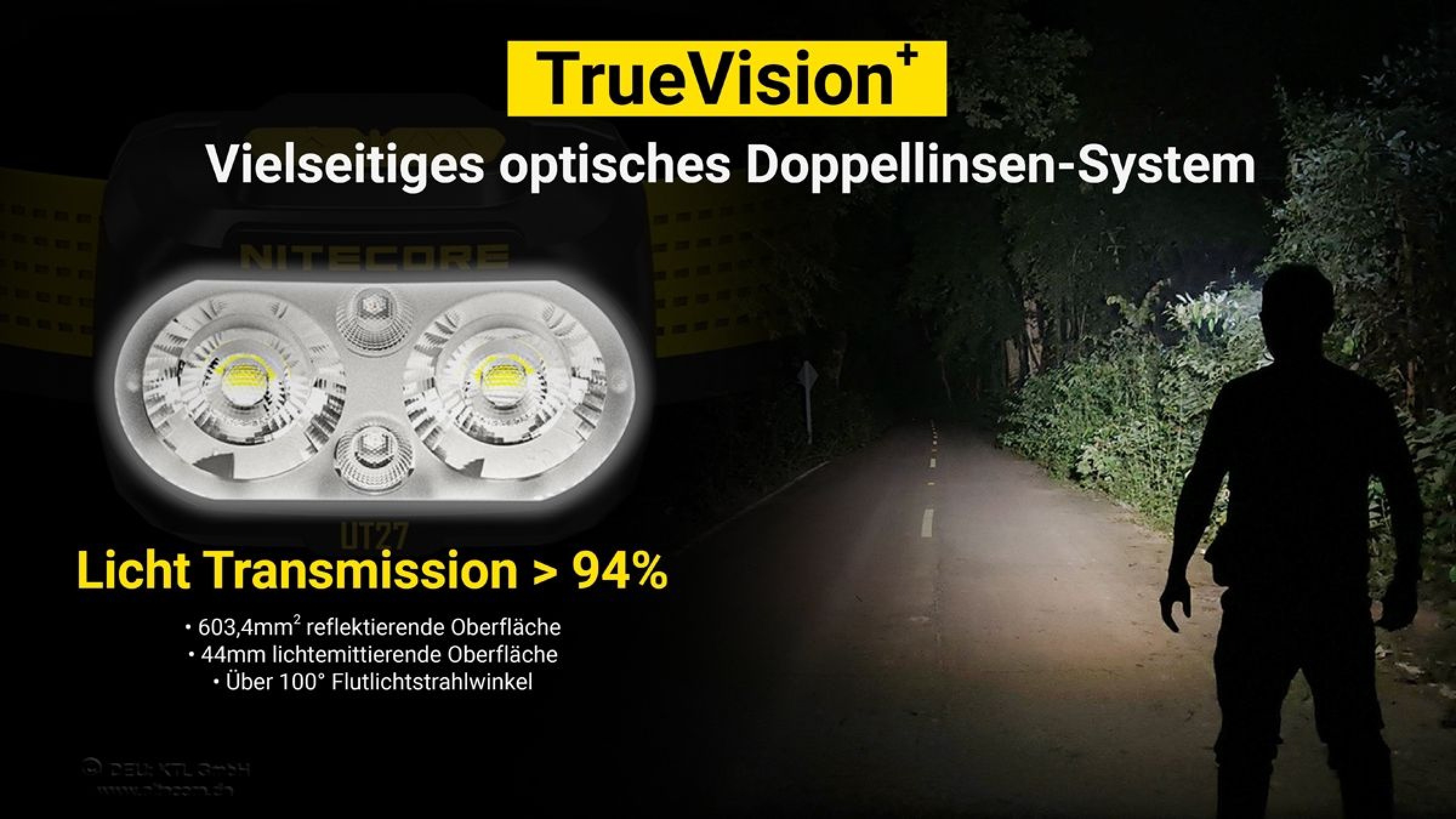 Nitecore Stirnleuchte UT27 MCT - 800 Lumen, MCT, inkl. HLB1500