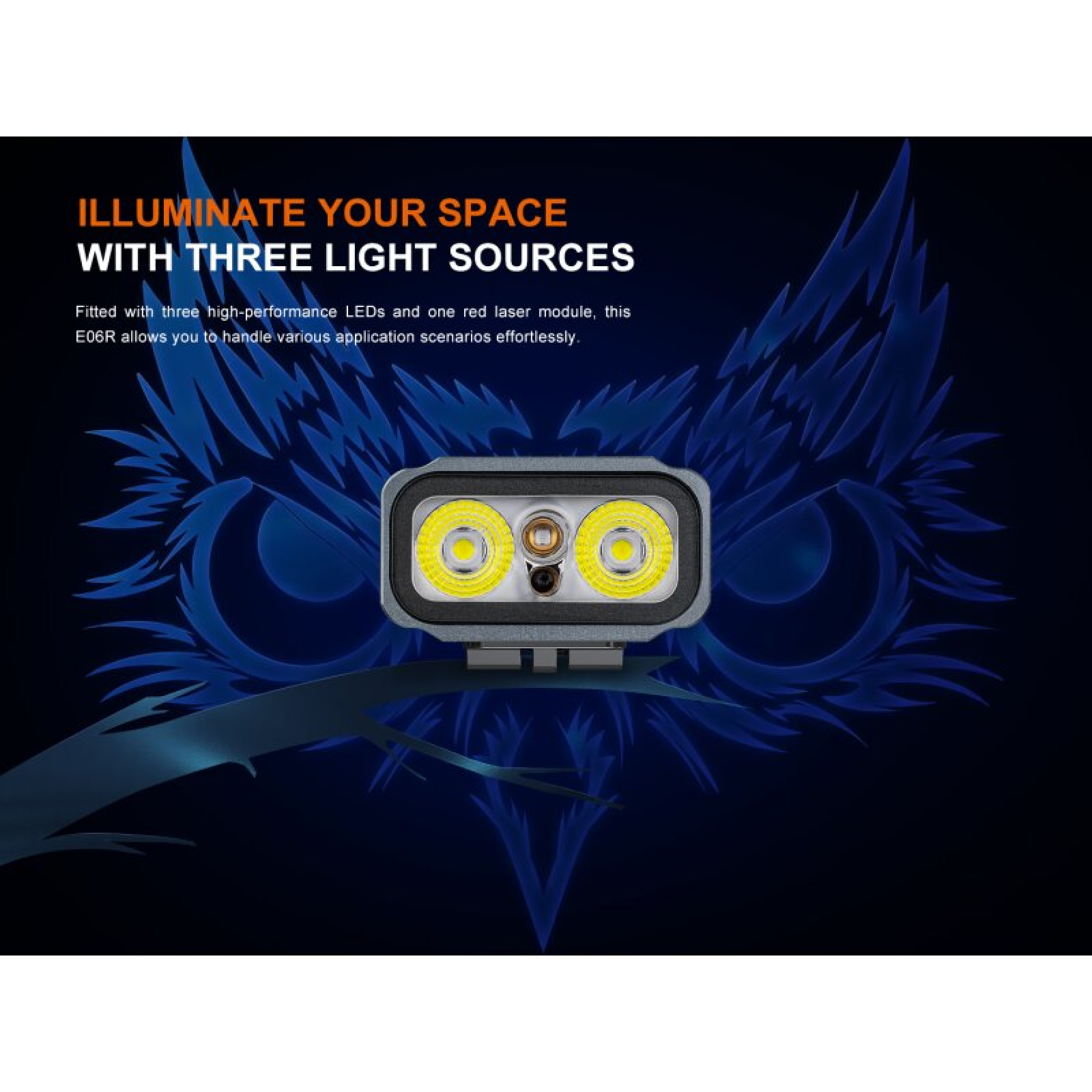 Fenix E06R Schlüsselbundleuchte Weißes+UV+Laser Licht Grau