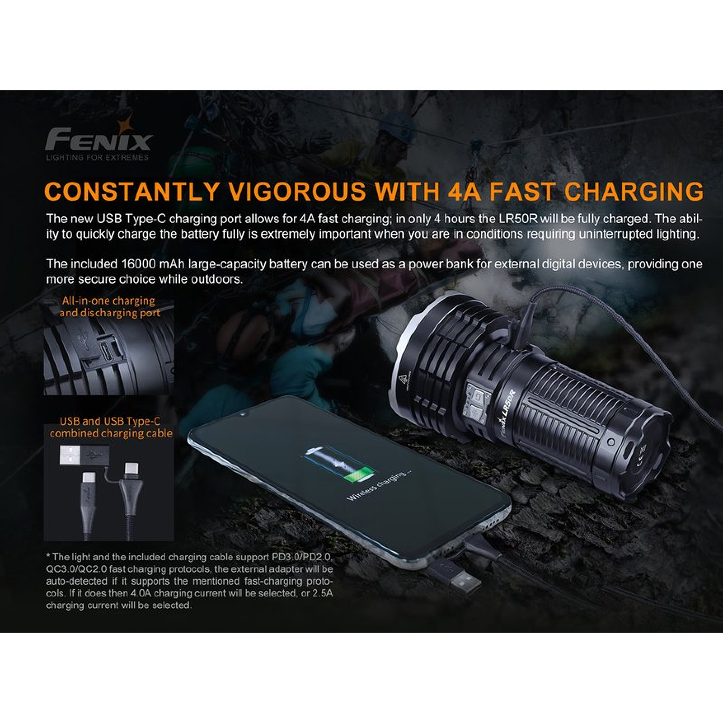 Fenix Tactical LR50R LED Taschenlampe (vorm. TK75)