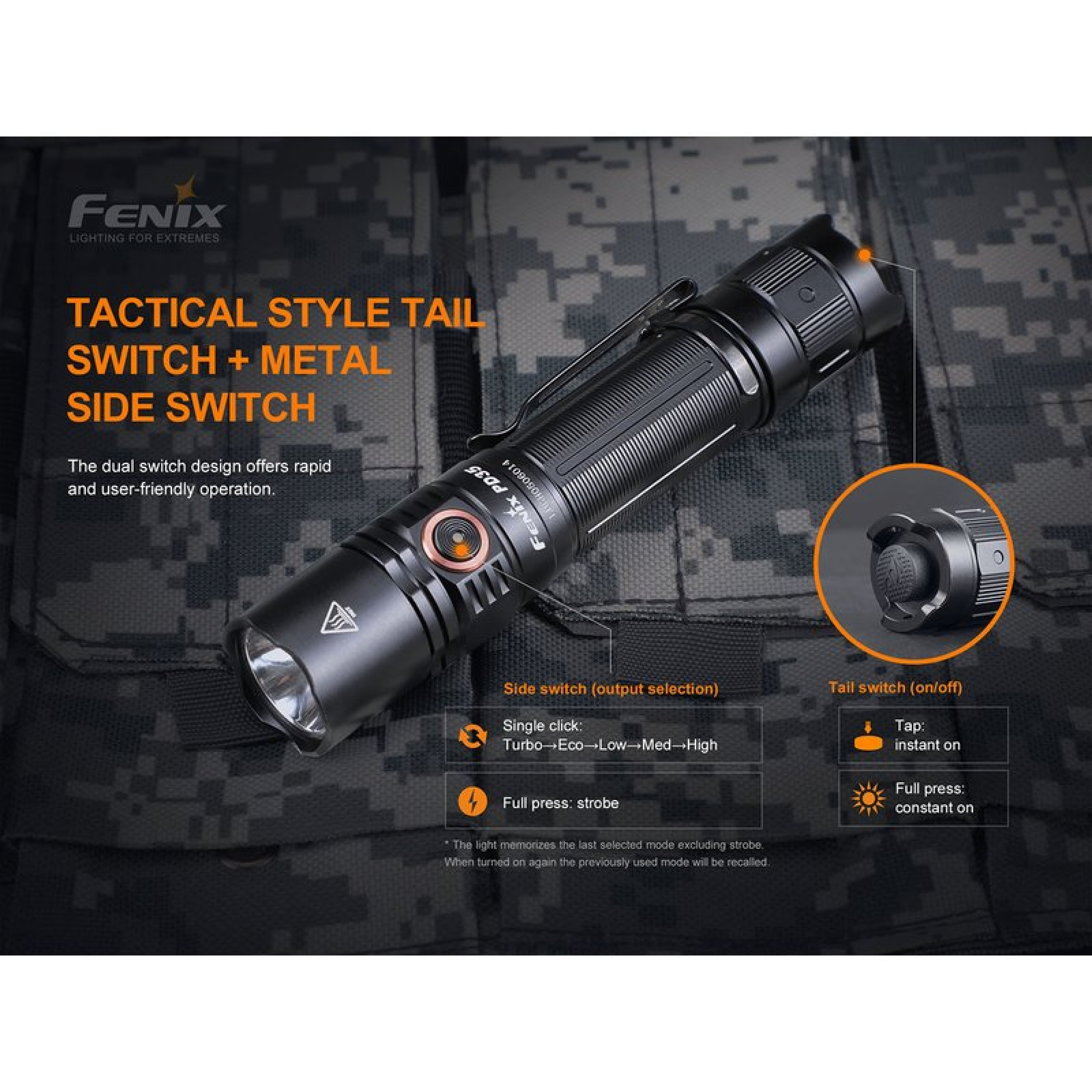 Fenix PD35 V3.0 Cree XP-L HI V3 LED Taschenlampe 1700 Lumen