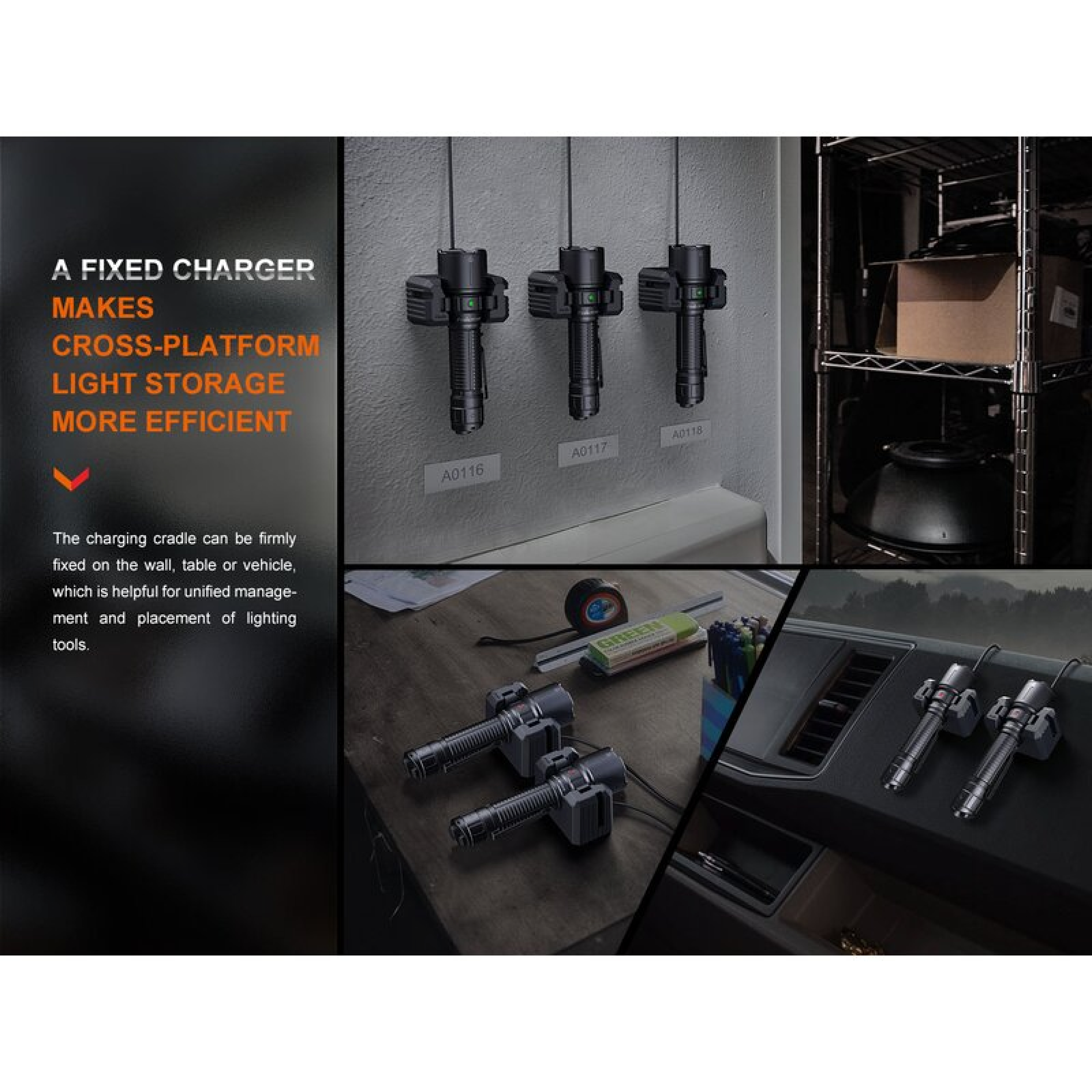 Fenix Tactical WF26R LED Taschenlampe mit Ladestation