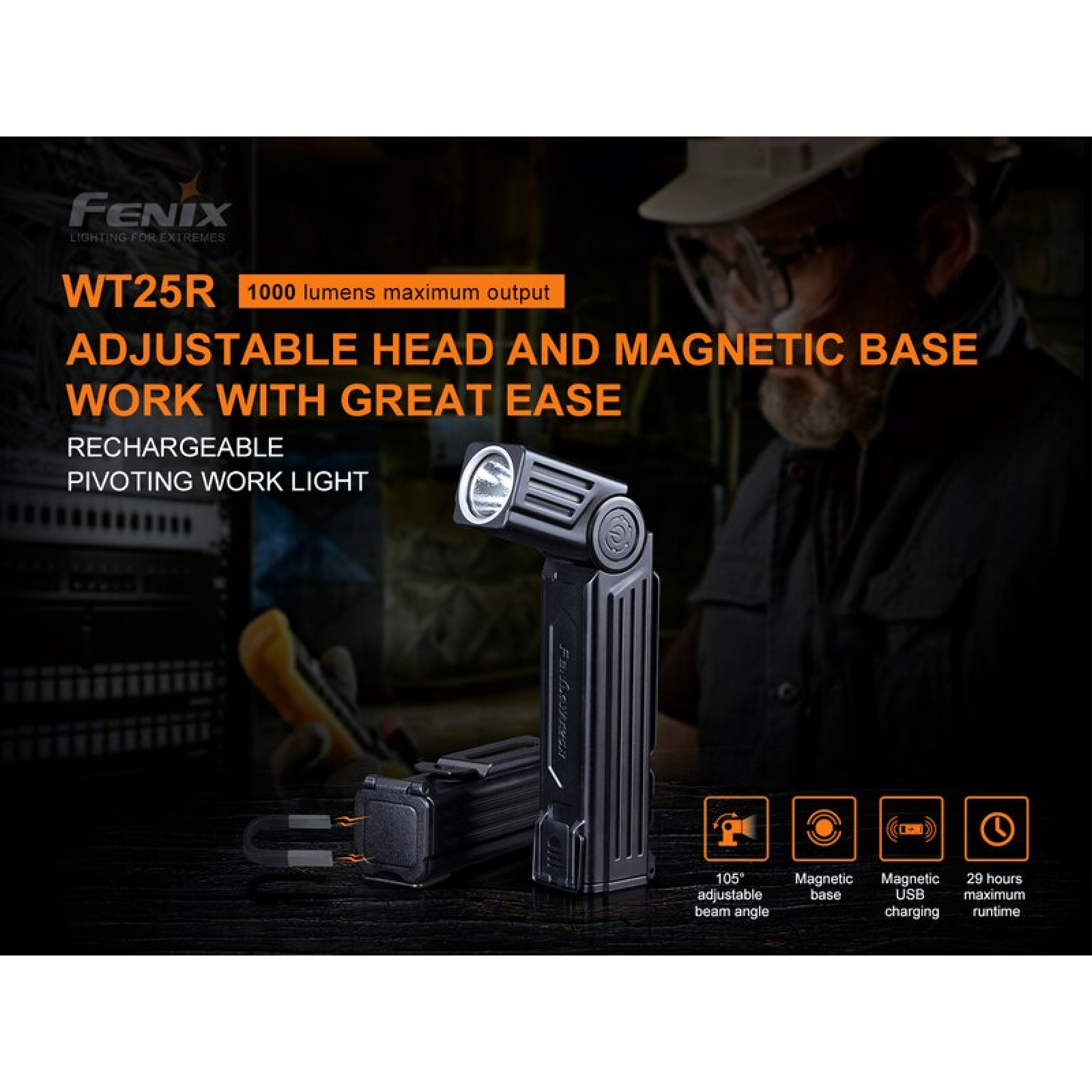 Flashlight WT25R LED - 1000 lumens
