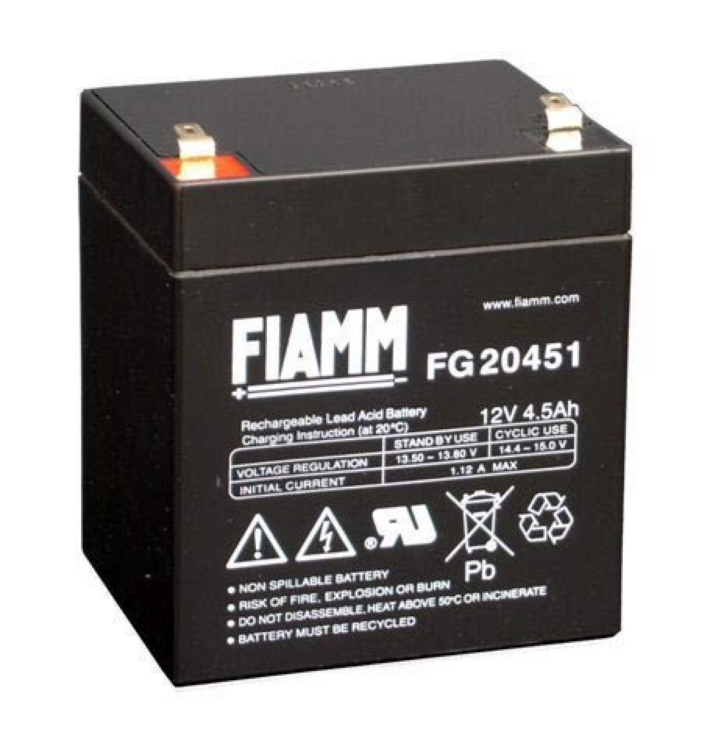 Fiamm FG 20451 Blei-Gel 12V 4,5 Ah