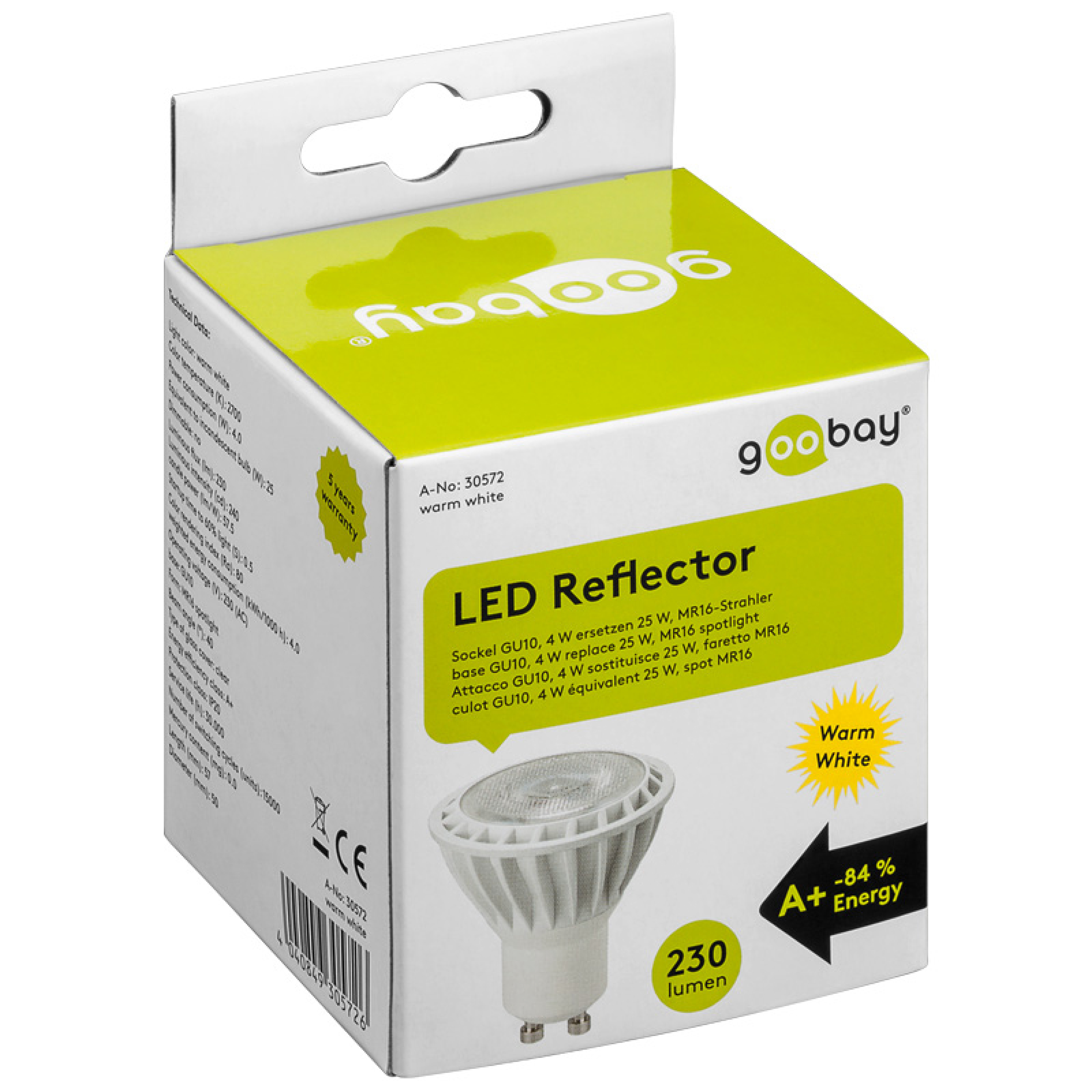 Goobay Premium Weiß LED GU10 Spot Watt 260LM 2700K