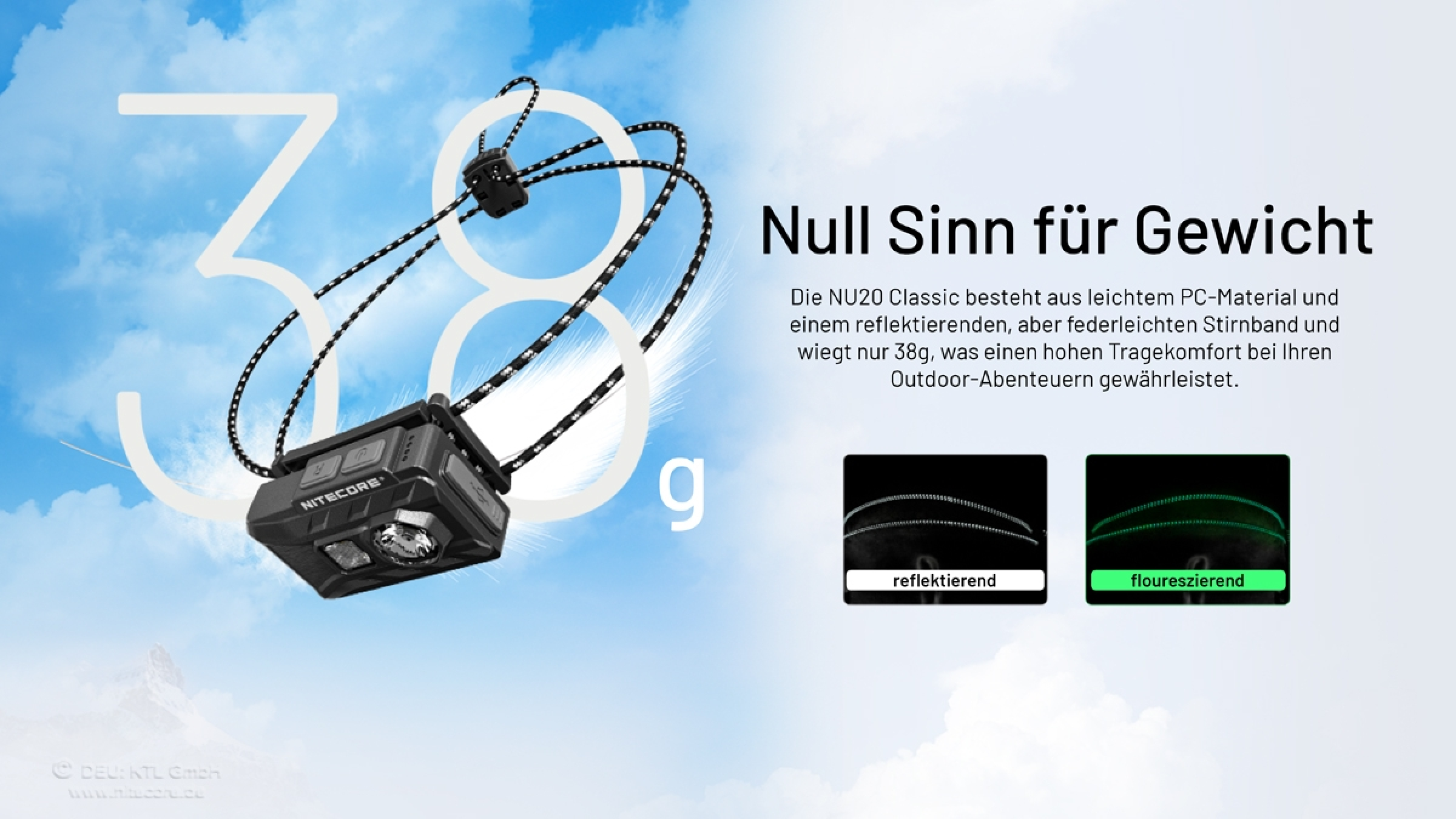 Nitecore  Kopfleuchte  NU20 Classic - 360 Lumen