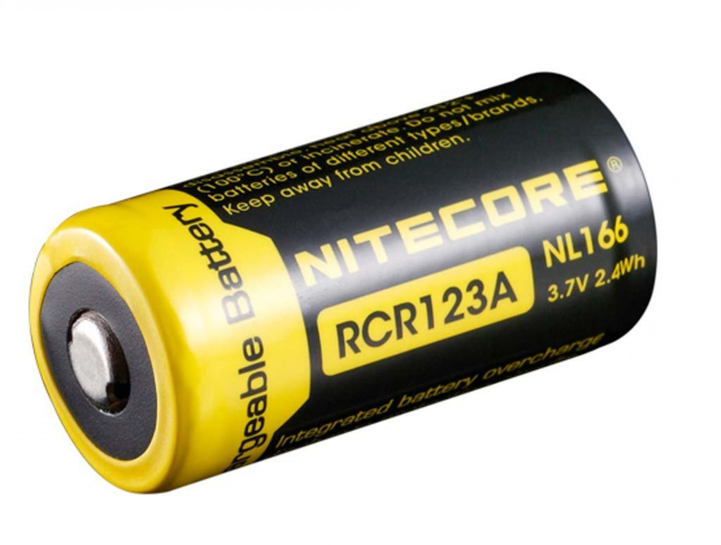 Nitecore Li-Lon 16340 CR123 RCR123 3,7V PCB Akku 650 mAh