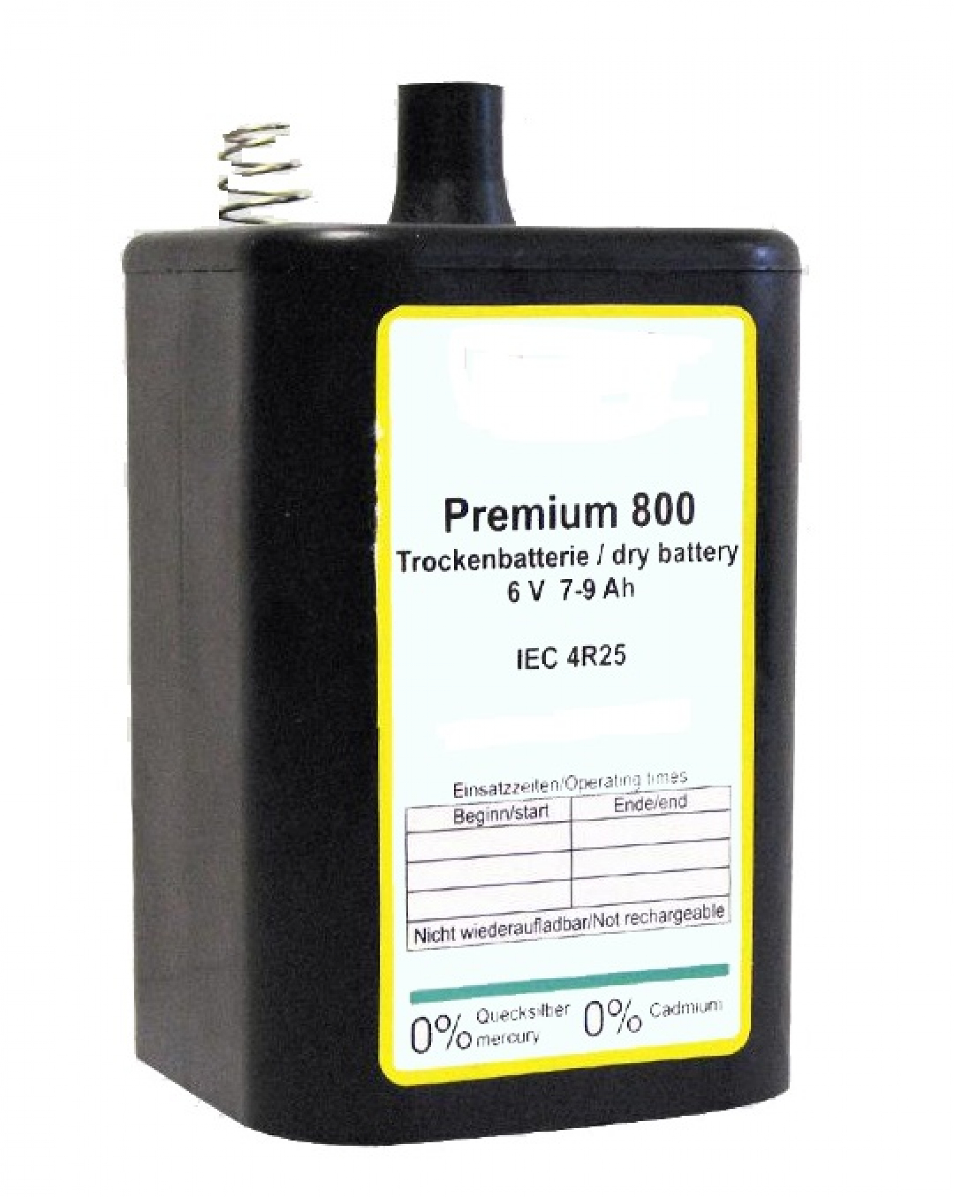 High Power 4R25 Blockbatterie Premium 800 6V 7-9 Ah