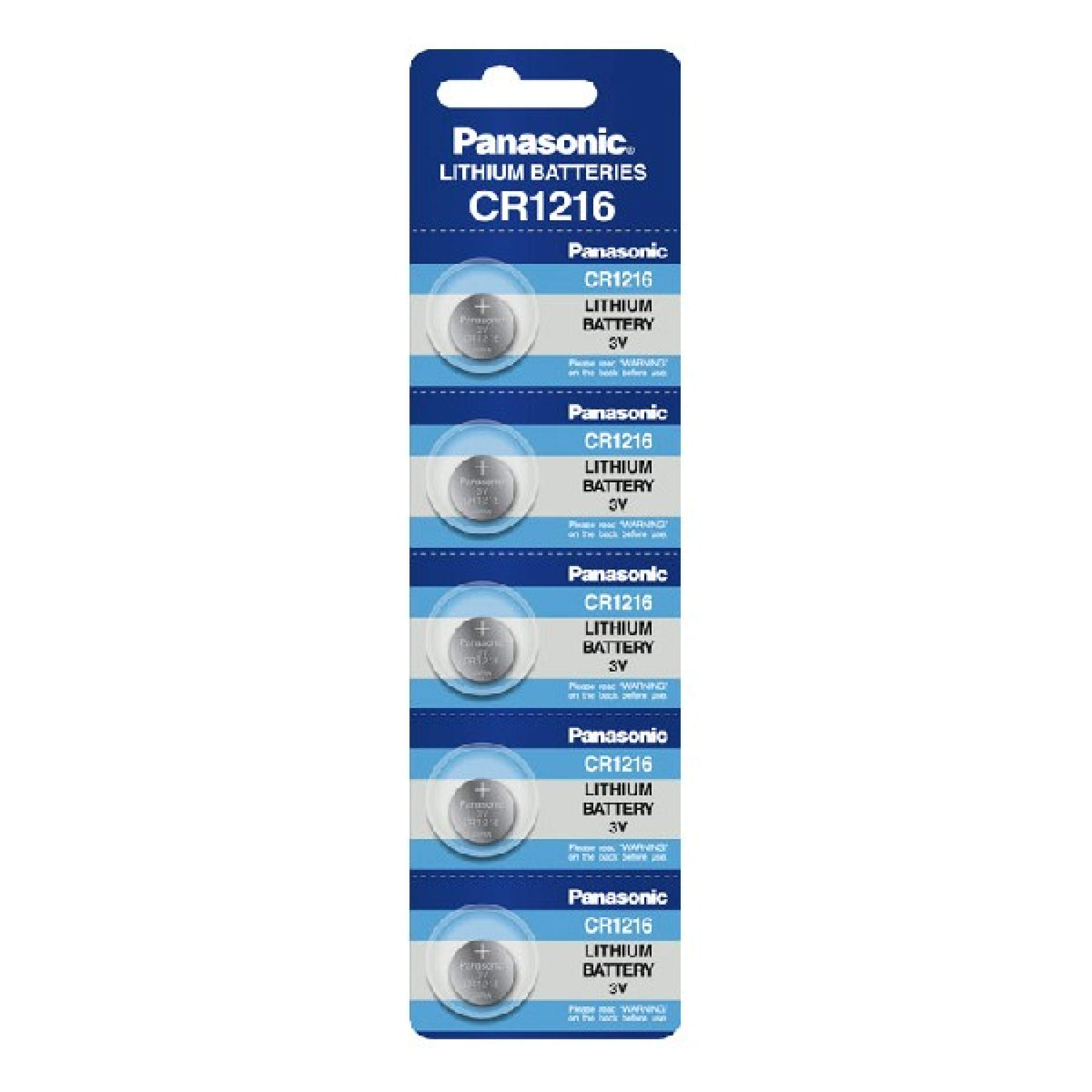Panasonic Lithium CR 1216 3V - 5er Blister-Strip