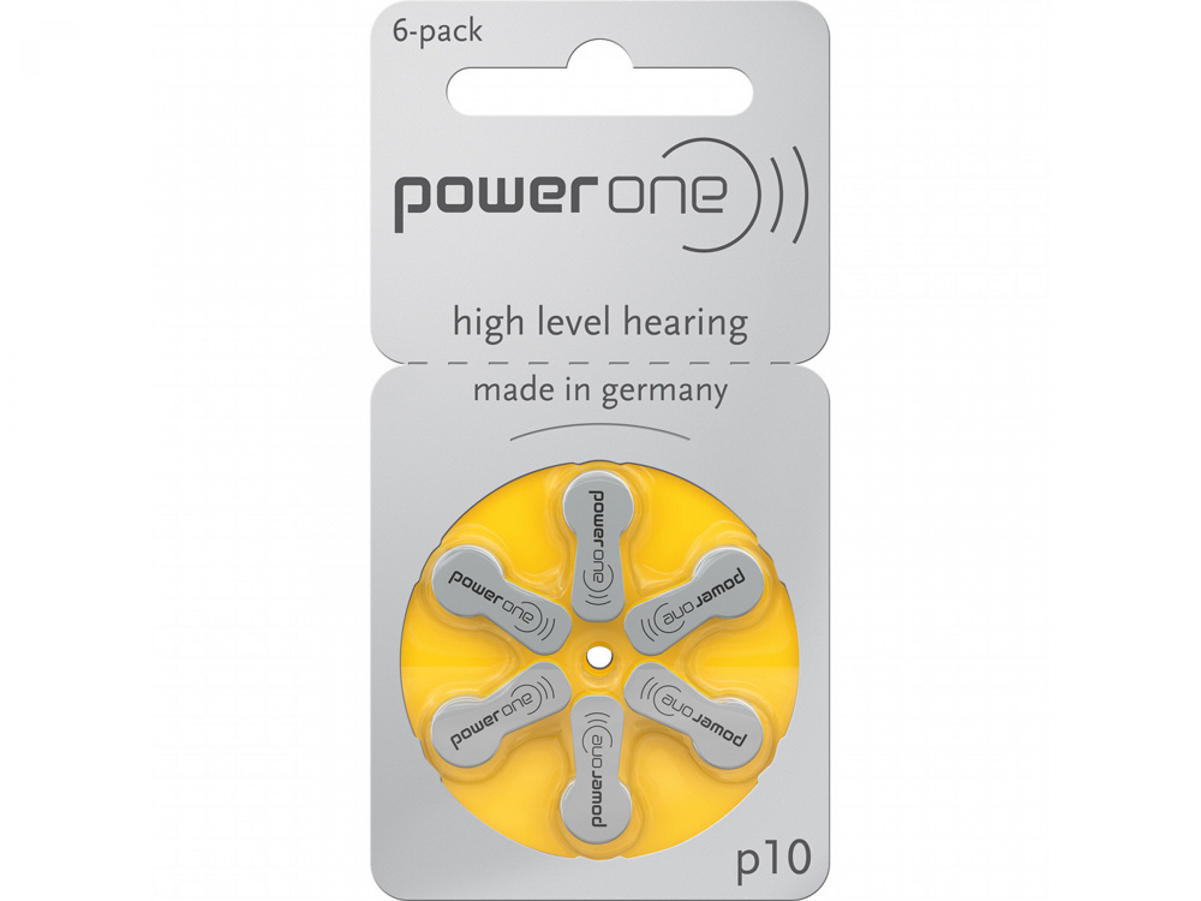 Powerone High Level Hörgerätebatterie P10 6er Blister