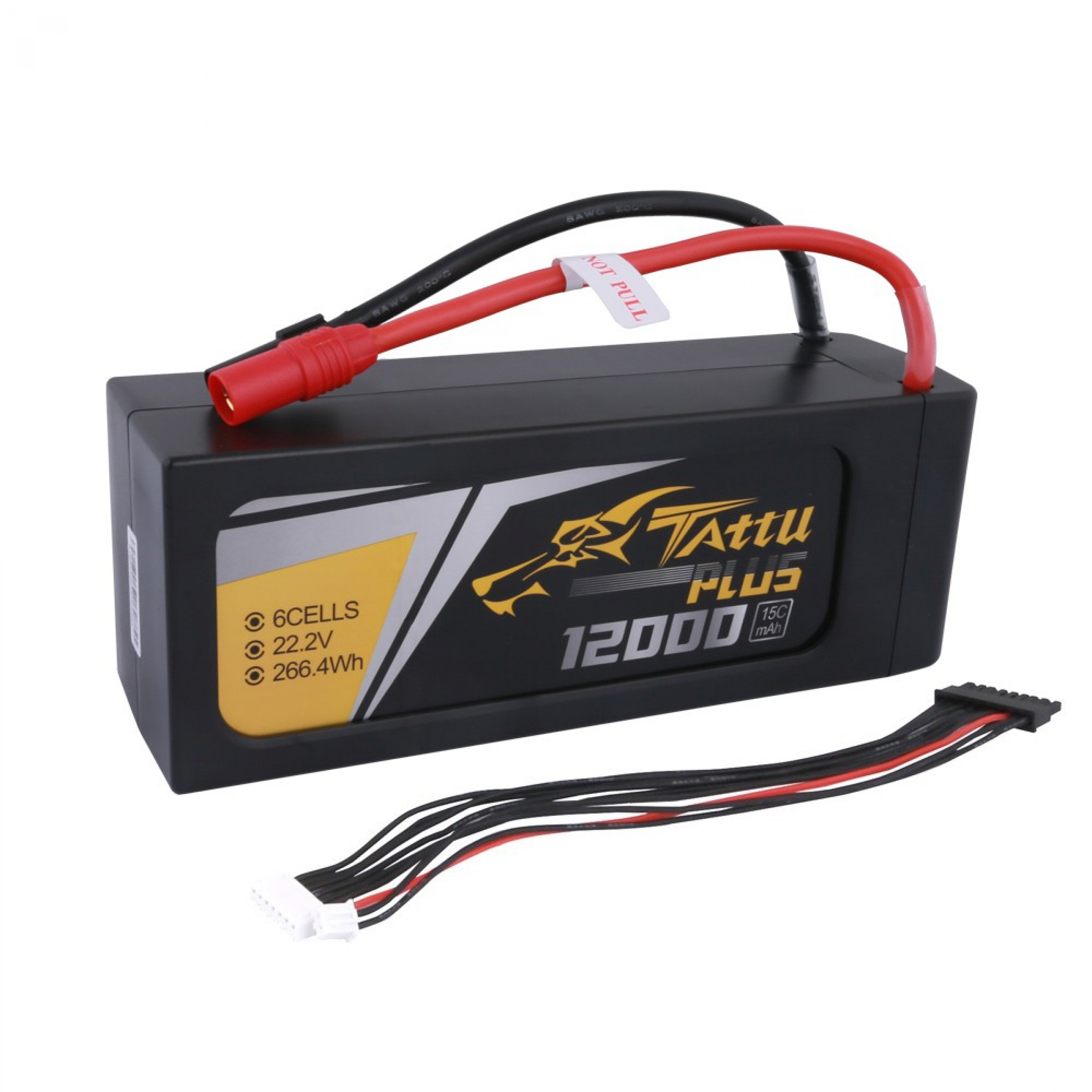 Tattu Plus 12000mAh 22.2V 15C 6S1P Lipo Battery Pack with AS150+XT150 plug