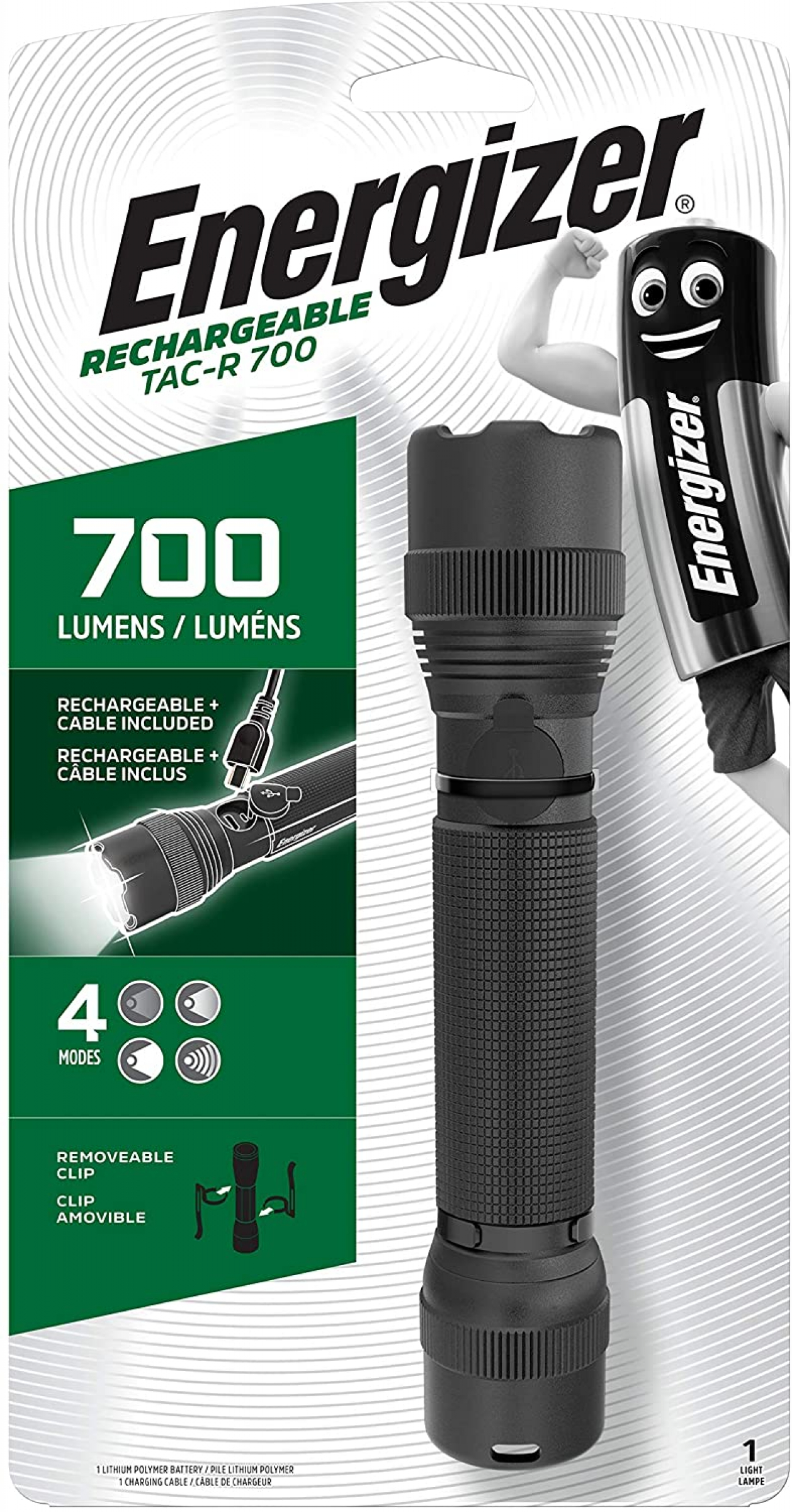 Energizer Tactical TAC-R700 Rechargeable 700 LM inkl. Akku