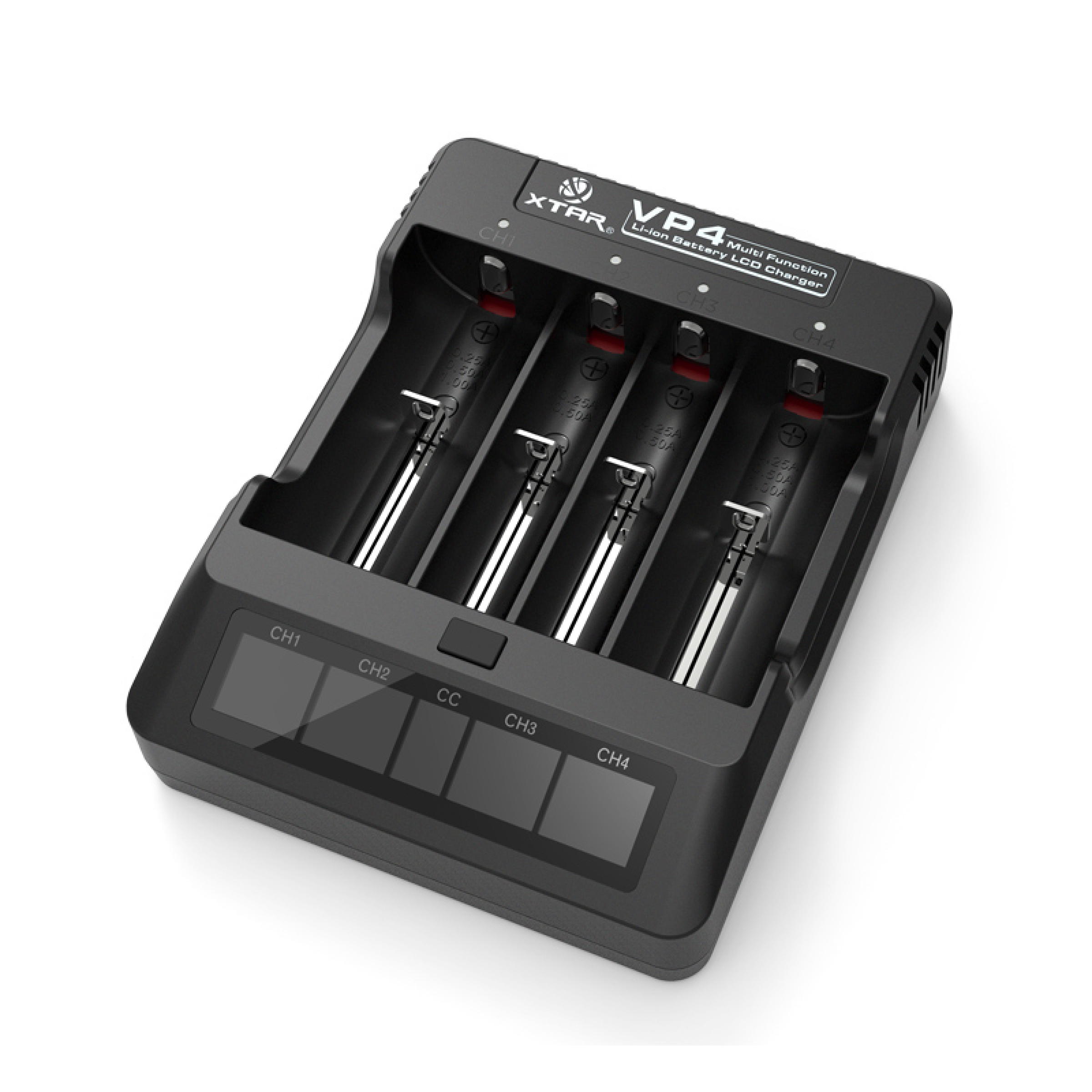 Xtar Smart-Charger VP4C Ladegerät mit LCD Display für 4x Li-Ion Akkus