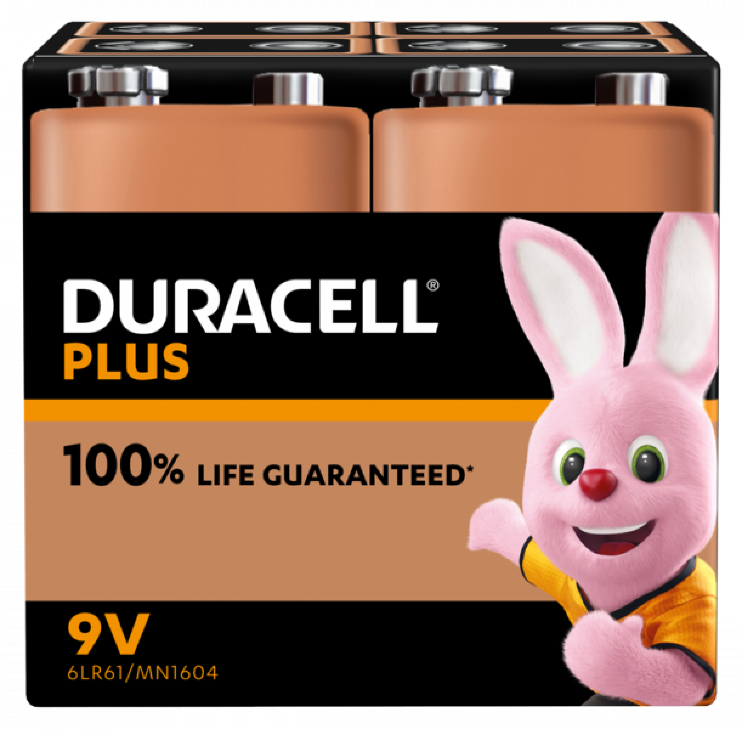 Duracell Plus MN1604-6LR61-9V-E-BLOCK -  Blister of 4