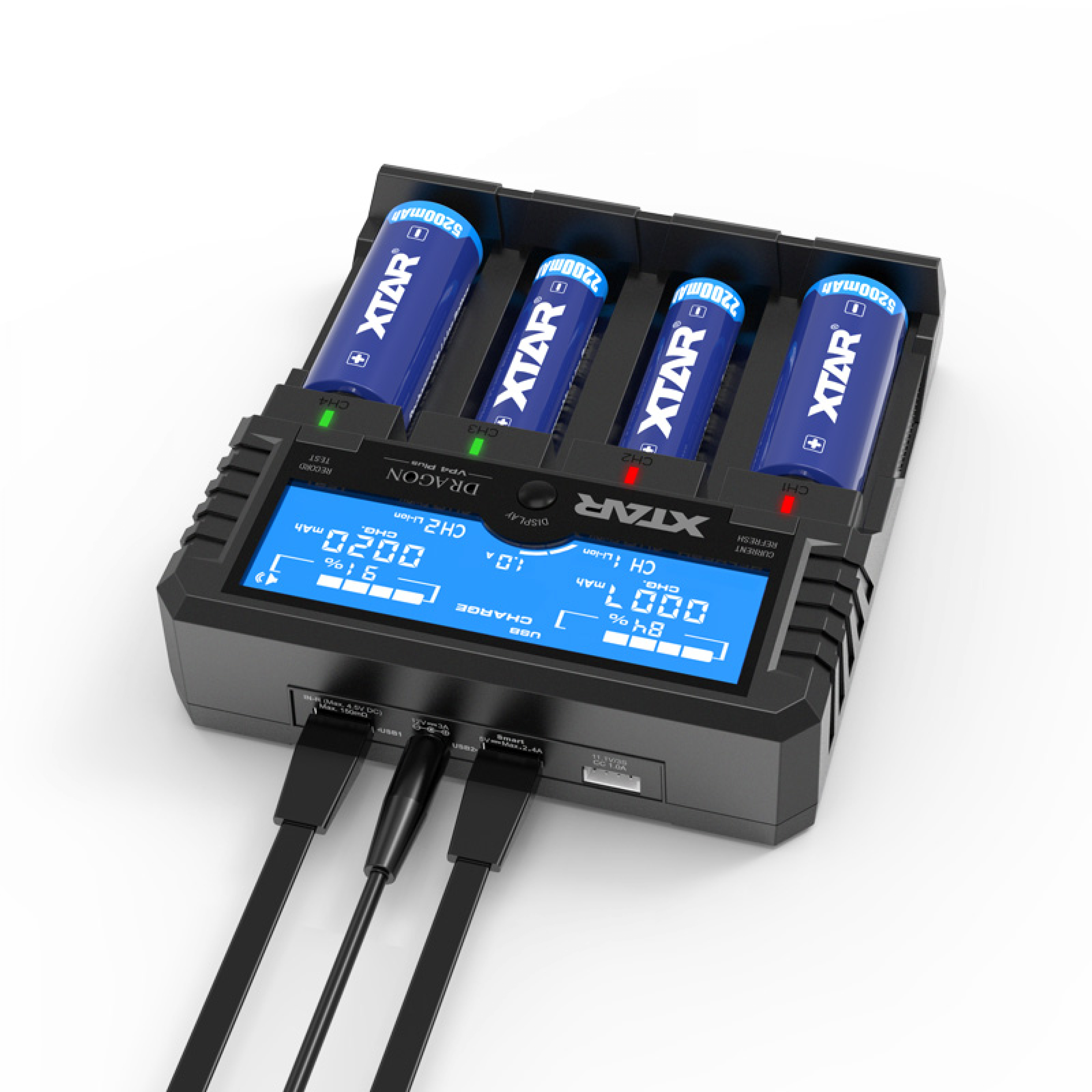 Xtar Smart Charger VP4 DRAGON LCD Display Multichemiecharger