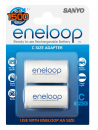 Panasonic Eneloop Adapter von AA auf Baby C 2er Blister